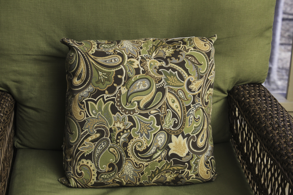 Martha Stewart Living Wicker Patio Armchair and Ottoman