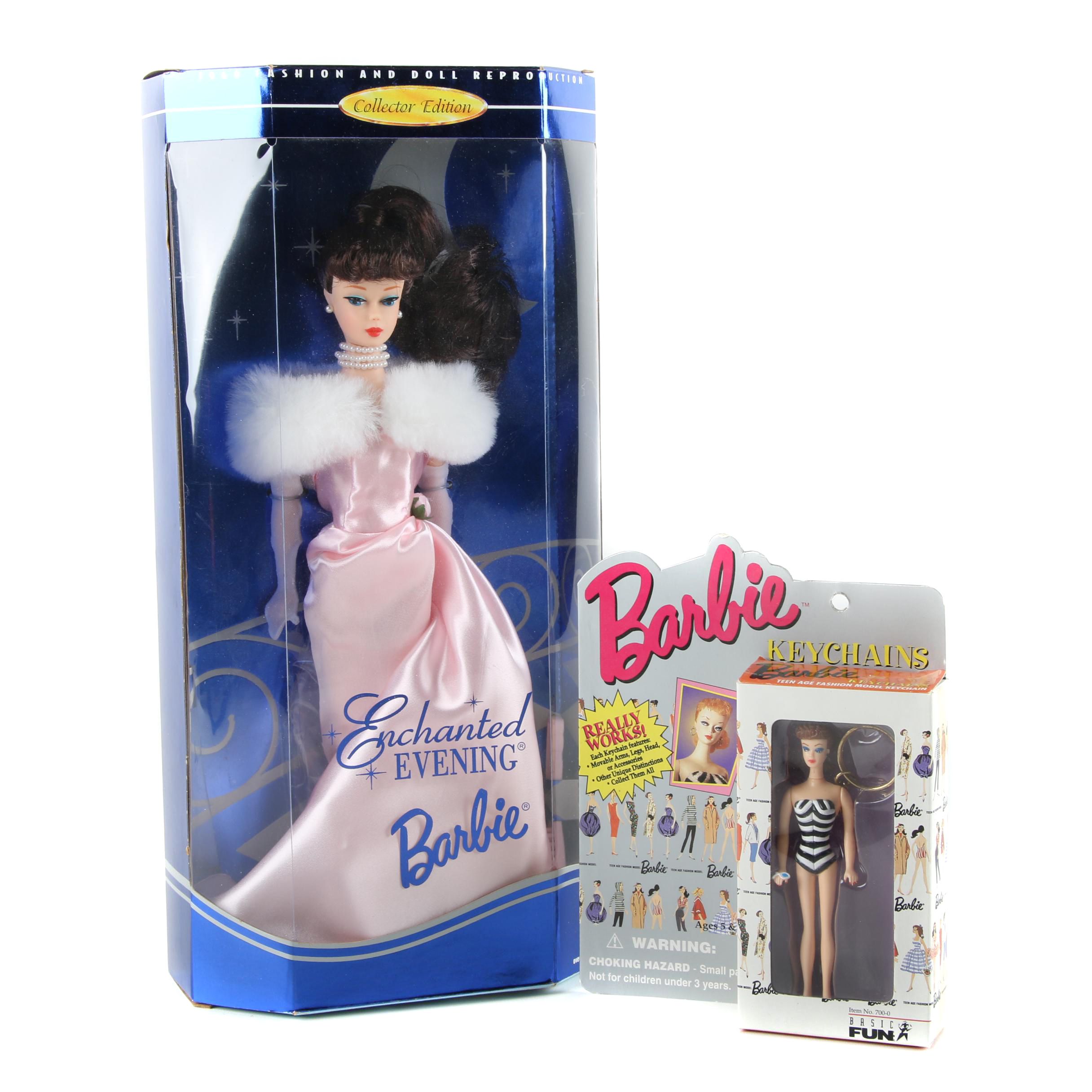 "Enchanted Evening" Barbie and Barbie Keychain