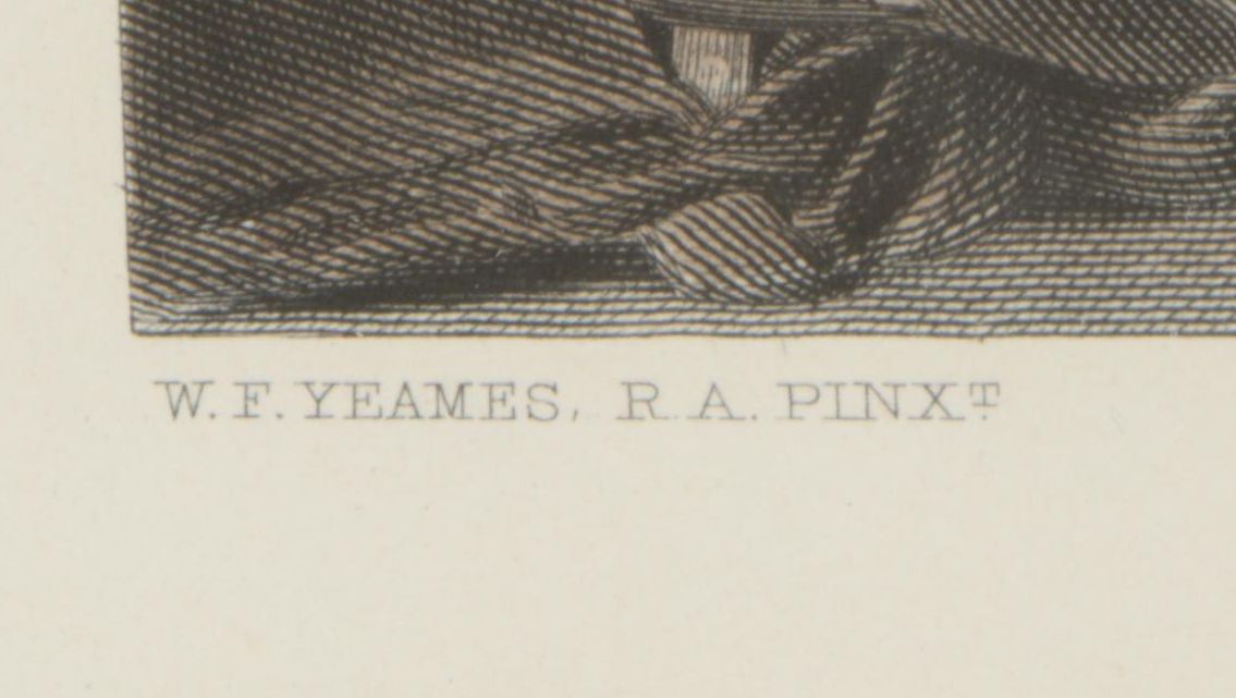 Hand Colored Intaglio Print After Yeames and Lightfoot "Arming the Young Knight"