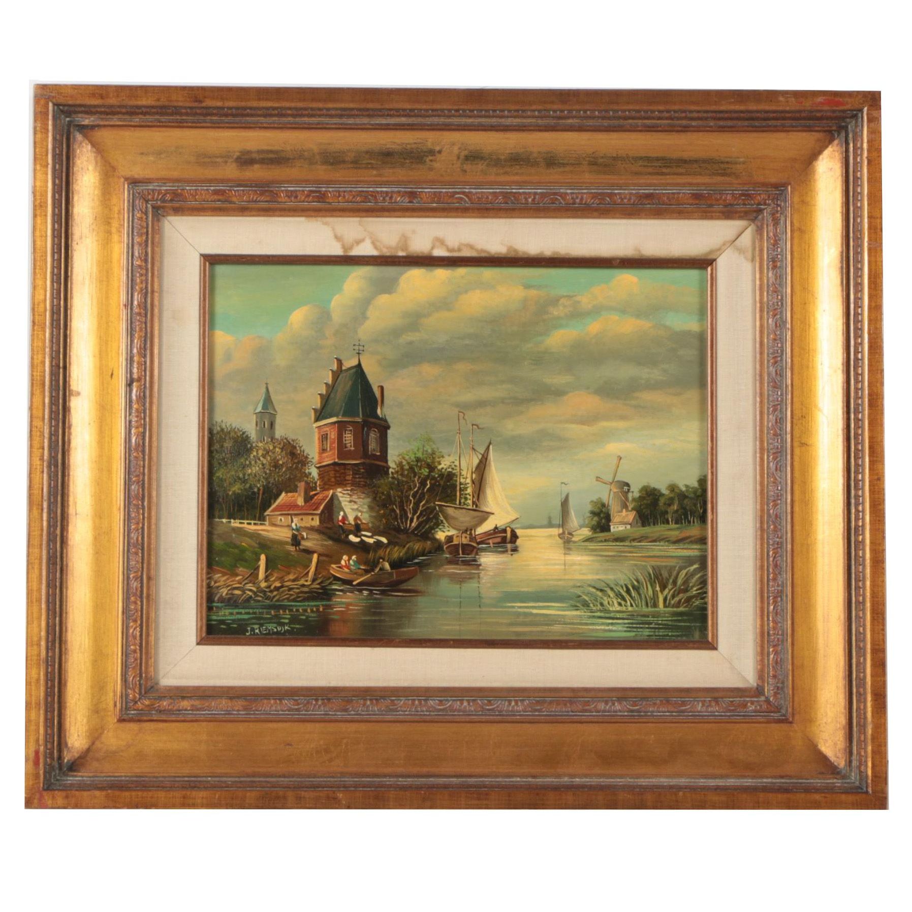 J. Riemsdyk Oil Painting "Dutch Outing"