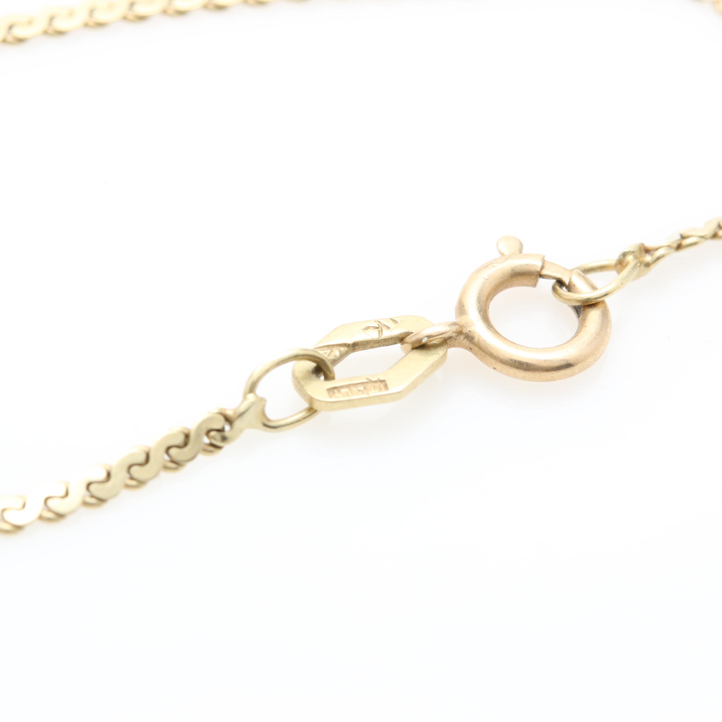 14K Yellow Gold Scrap Selection Including Bracelet, Necklace, and Chain