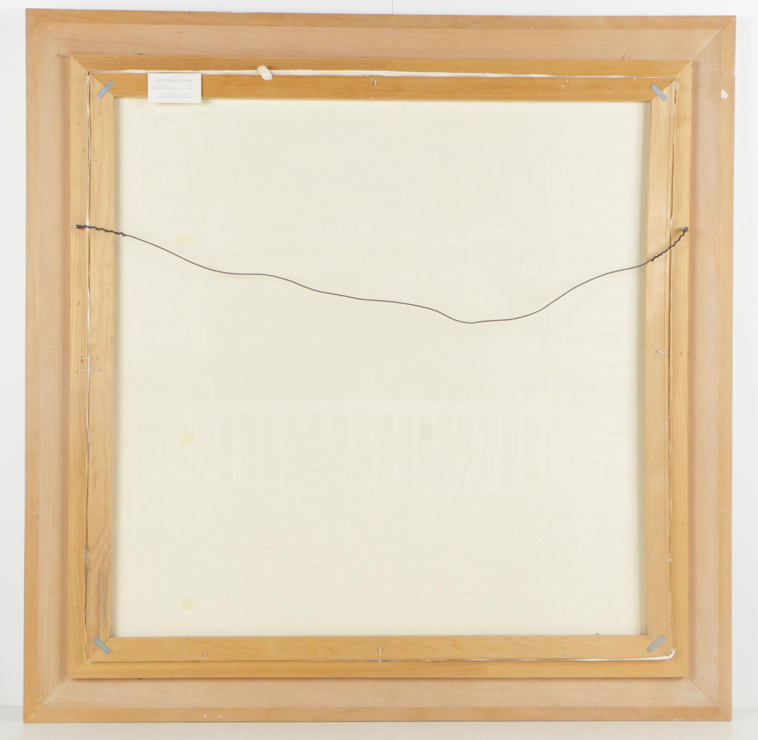 Shari Hatchett Circa 1980s Oil Painting of Oceanside Balcony View