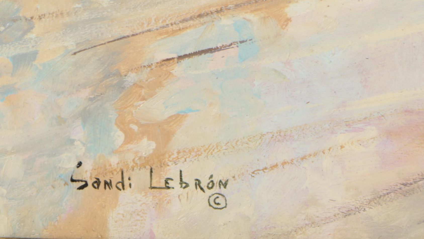 Sandi Lebron Oil Painting of a European Street