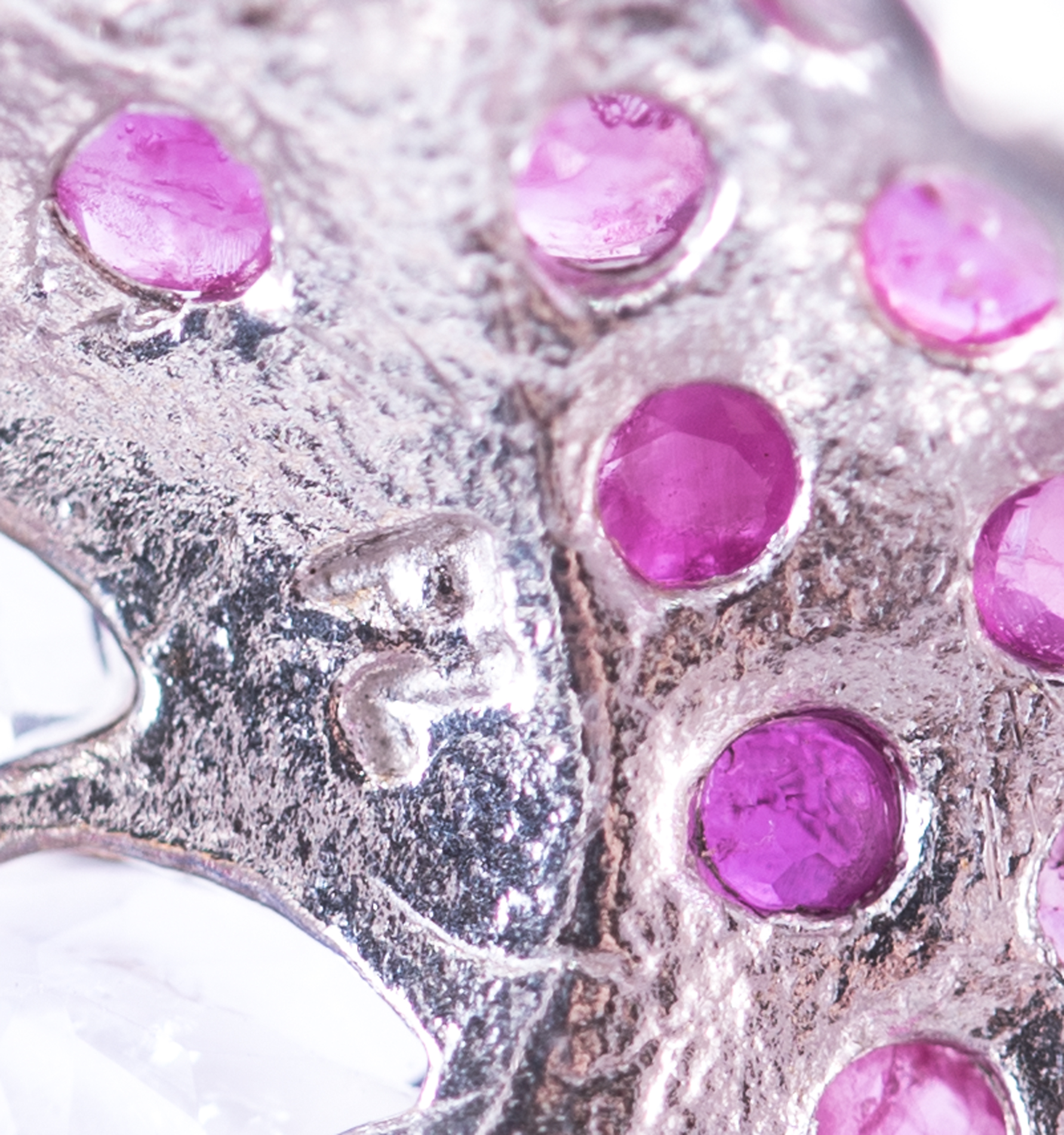 Sterling Silver and Gold Wash Accent Ruby, Tanzanite, and Sapphire Frog Ring