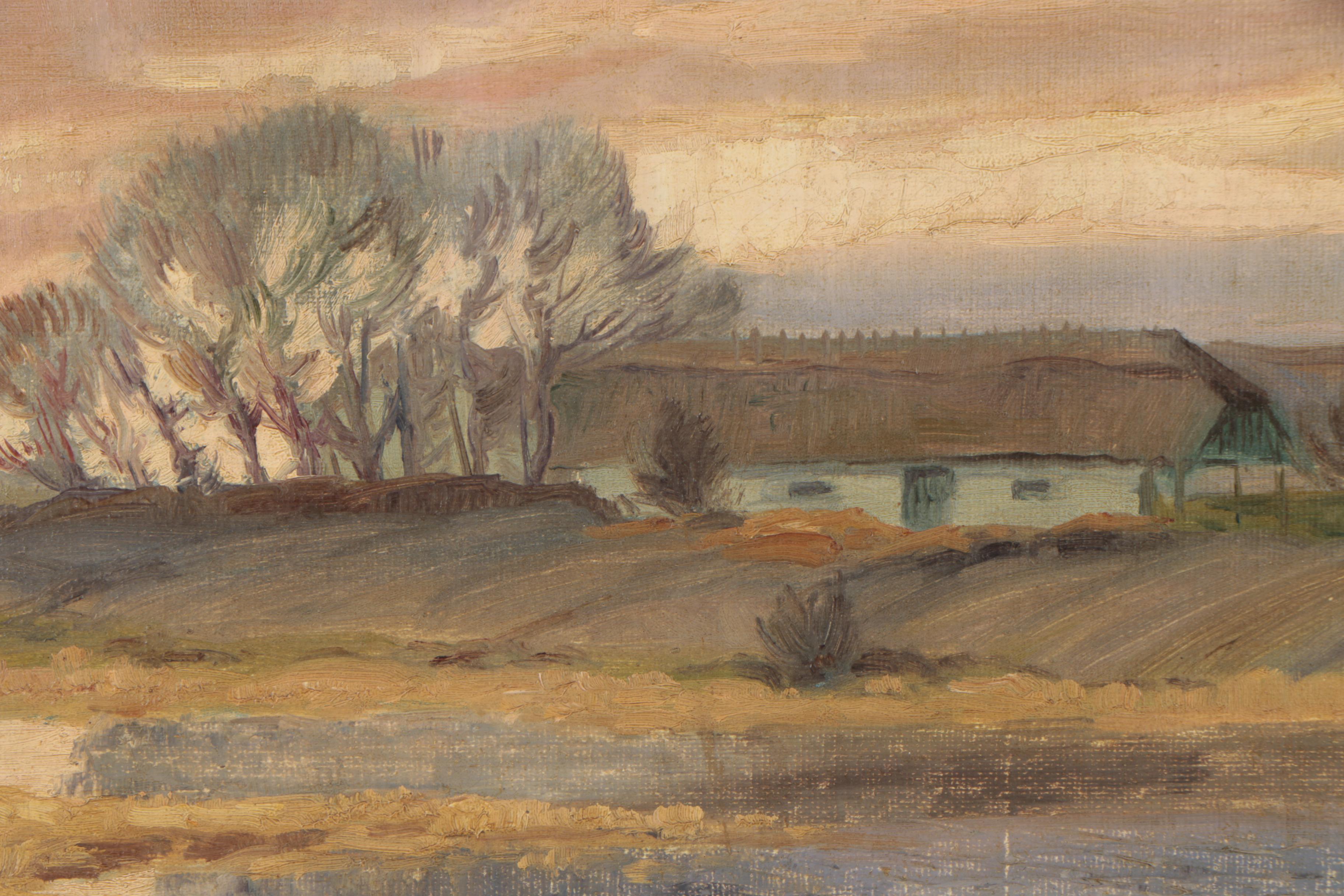 Johan Jacobsen Oil Painting of a Farm