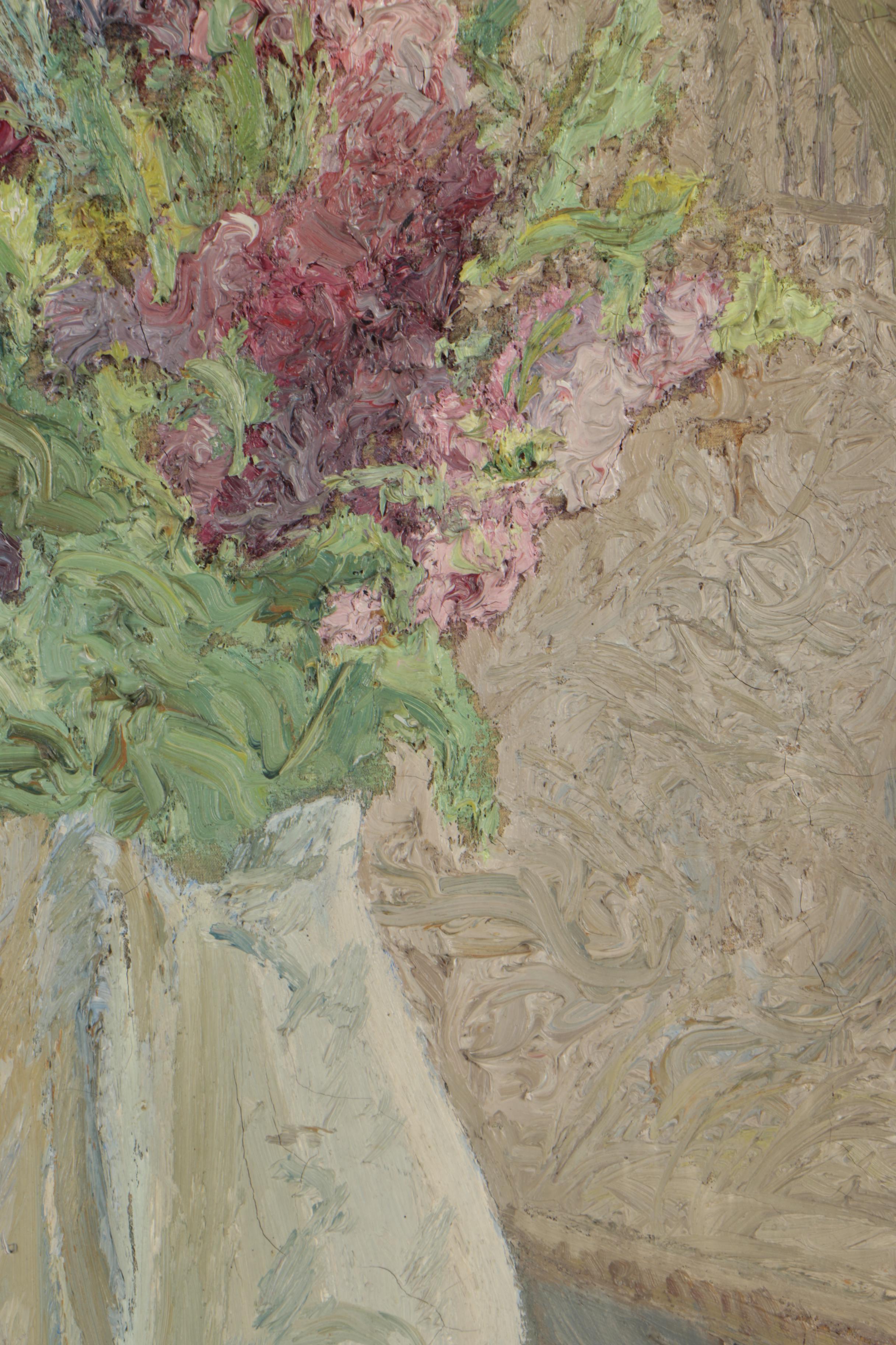 Eduard Borregaard Oil Painting of Floral Still Life