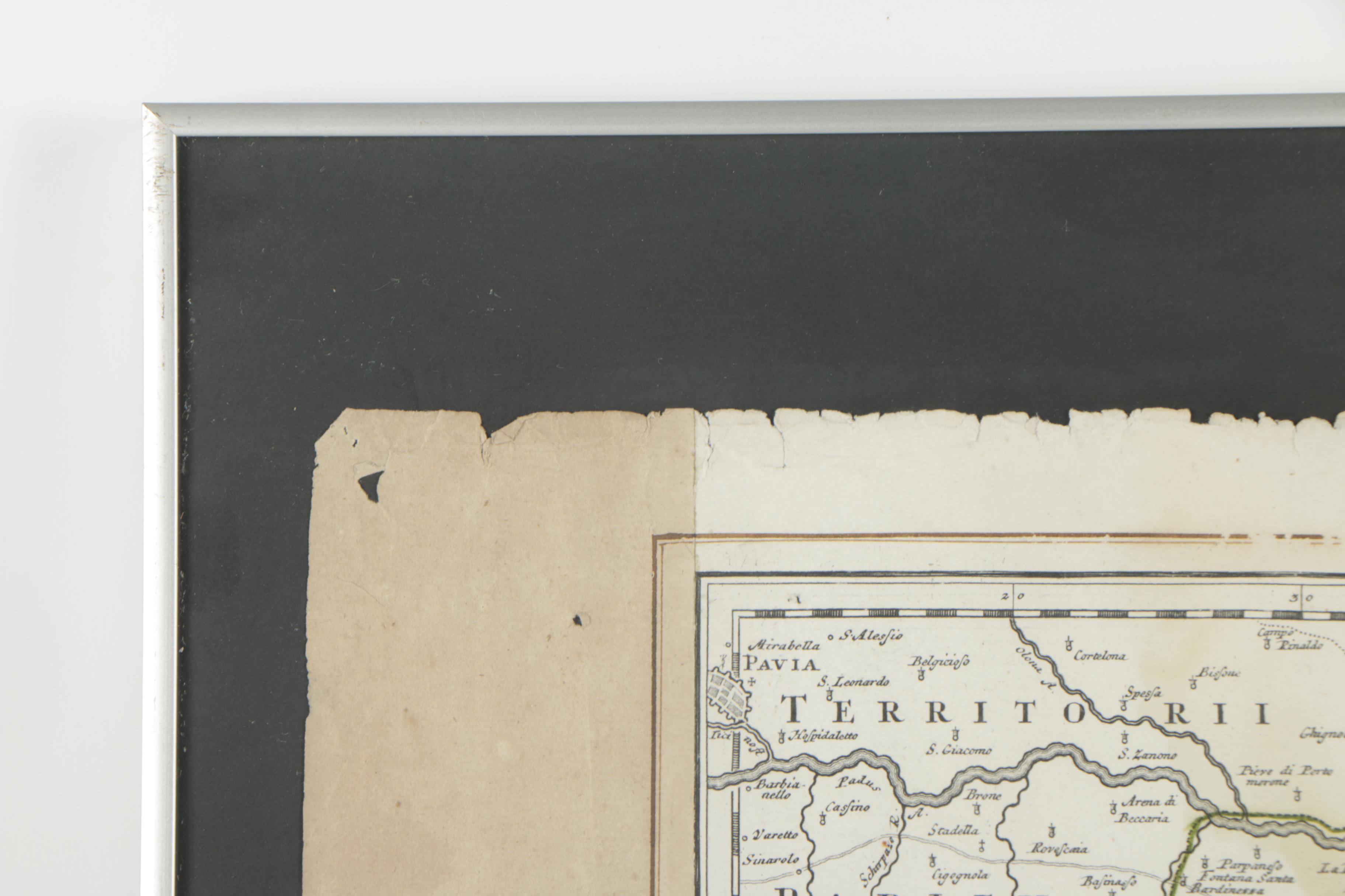 1731 Hand-Colored Engraved Map "Status Parmensis"