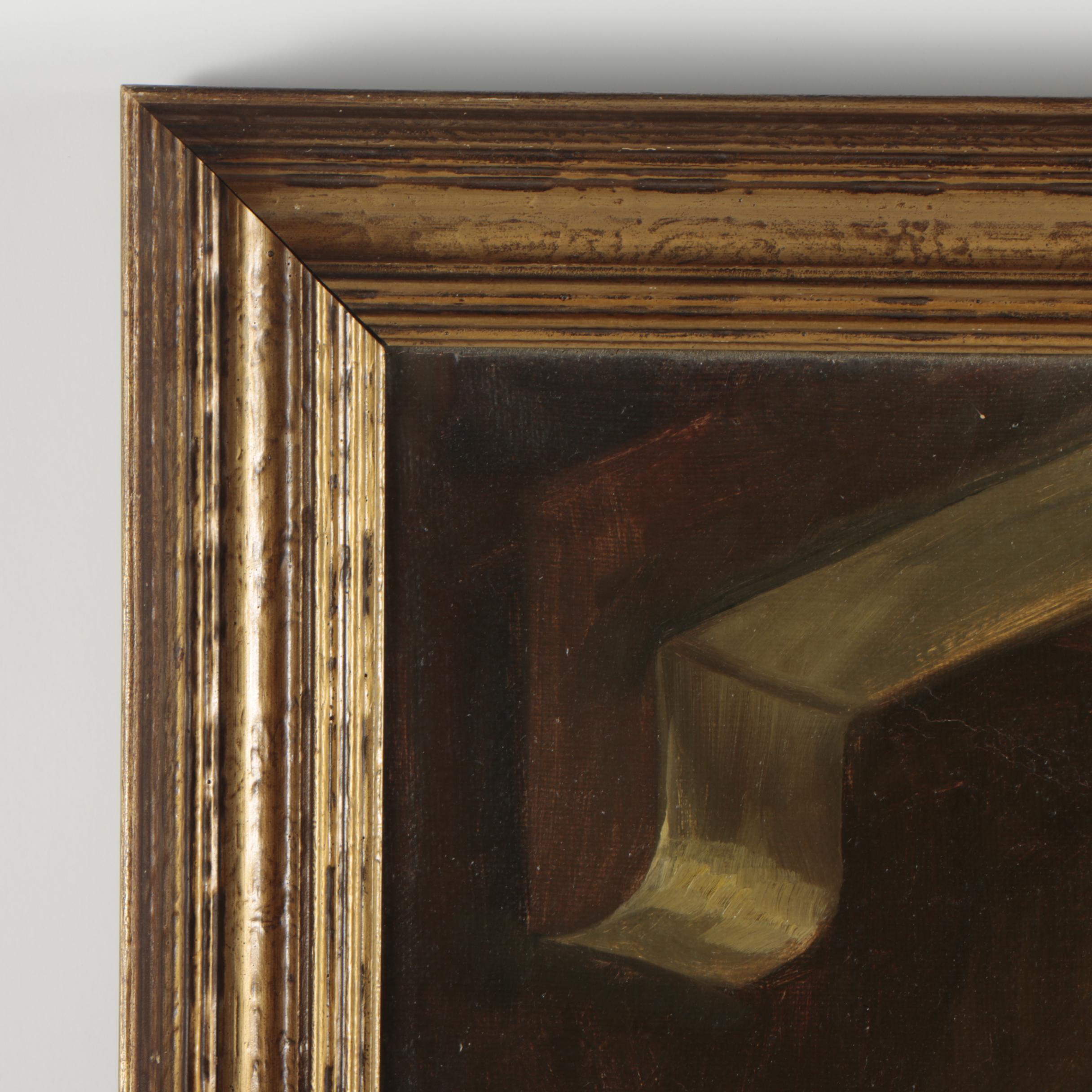 Maurice Arlét Copy Painting After Gustav Adolf Kuntz "Ein Gruß aus der Welt"