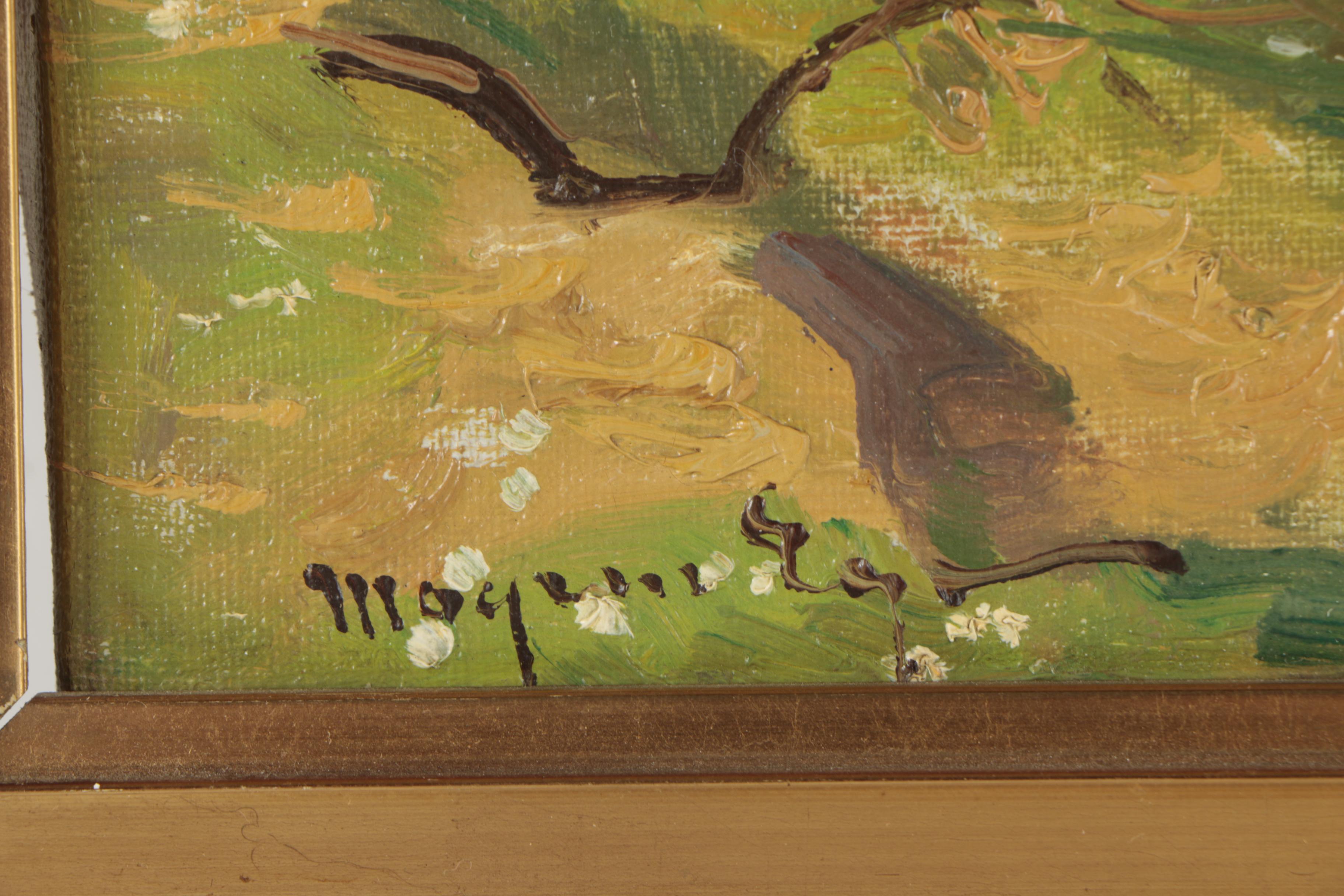 Mogens Ege Oil Painting of Early Spring Landscape