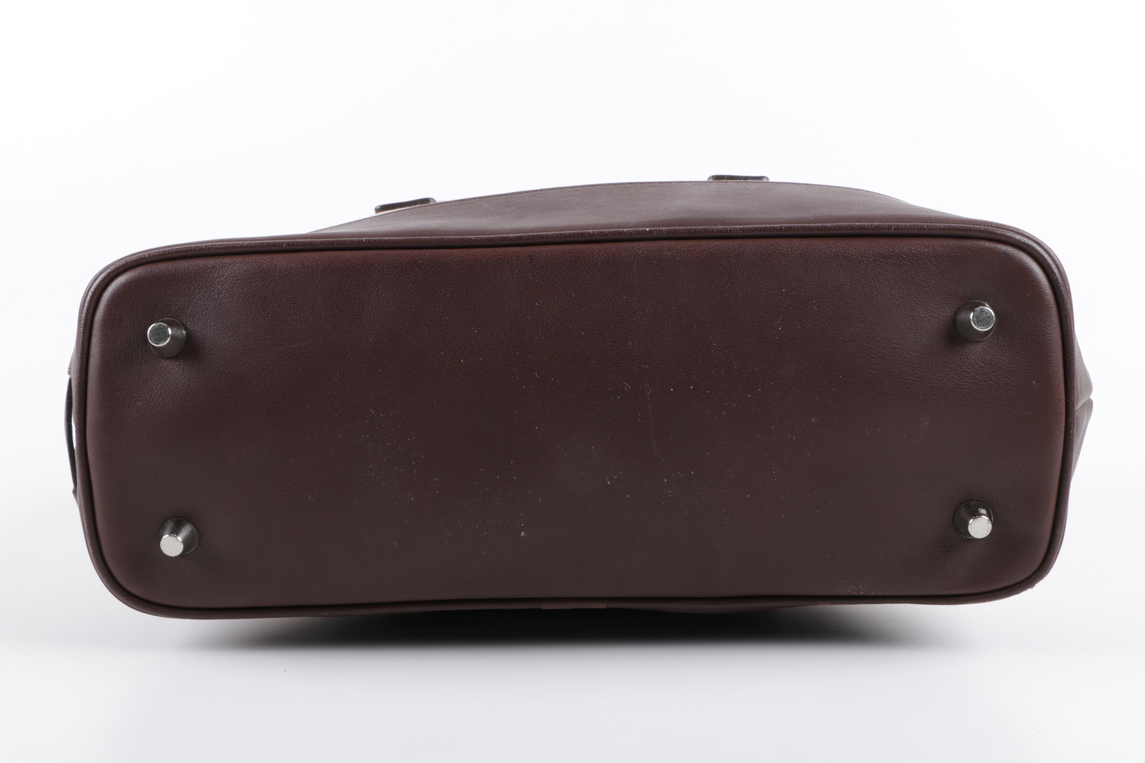 2001 Coach Hampton Canvas and Leather Carryall Tote