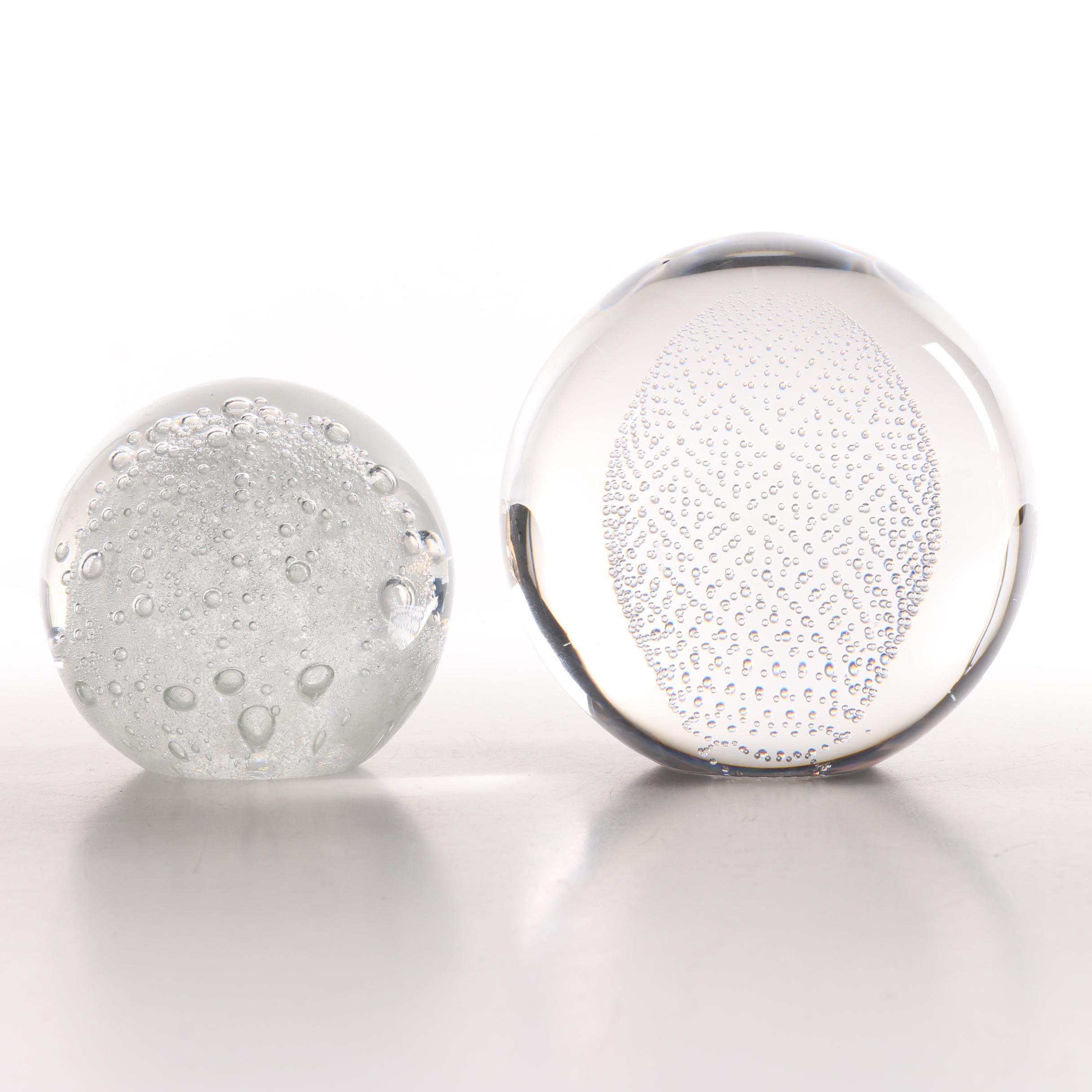 Glass Spherical Paperweights