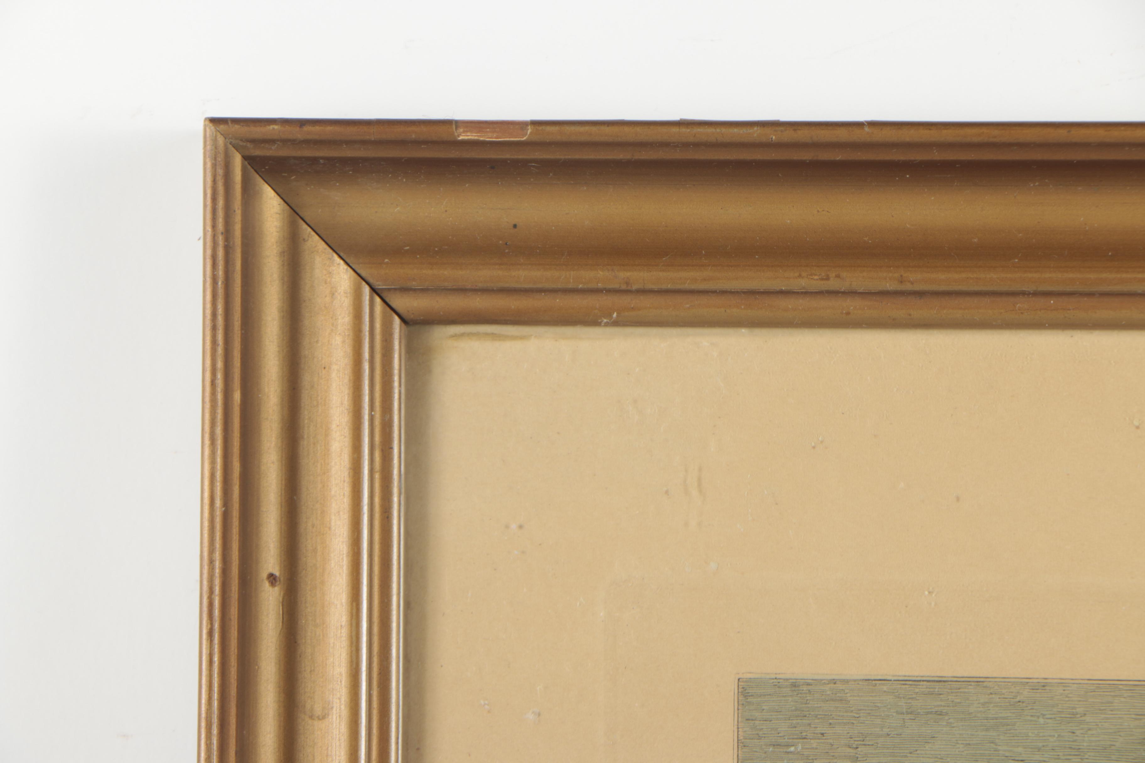 Axel Holm Colored Etching of Danish Lake Landscape