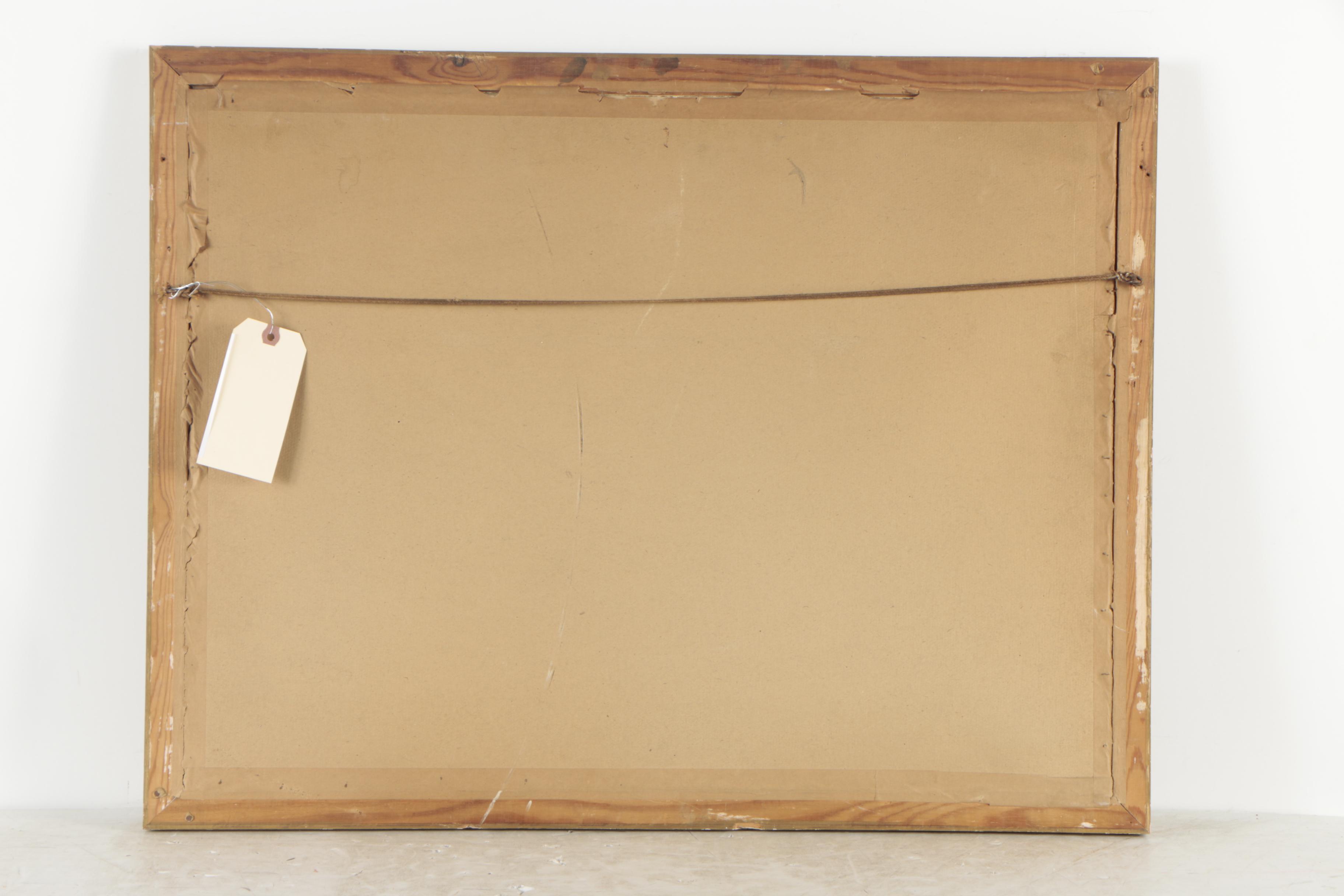 Axel Holm Colored Etching of Danish Lake Landscape