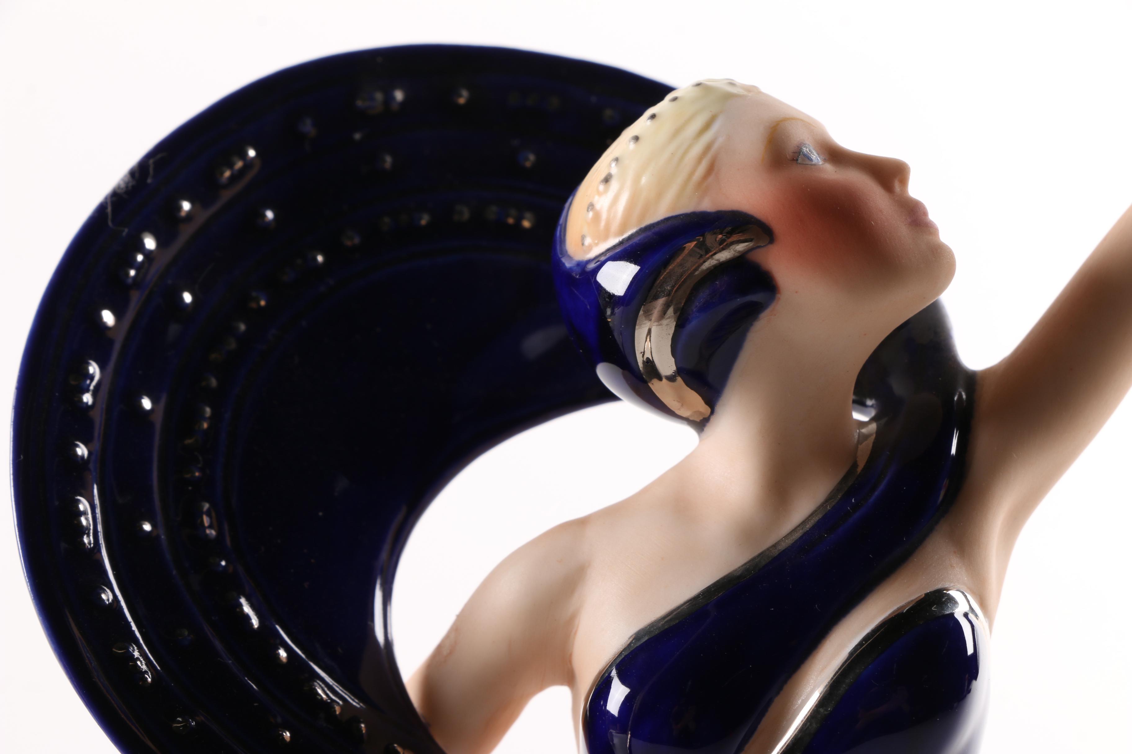 Franklin Mint "Moonlight in Platinum" and "Sunrise in Gold" Porcelain Figurines