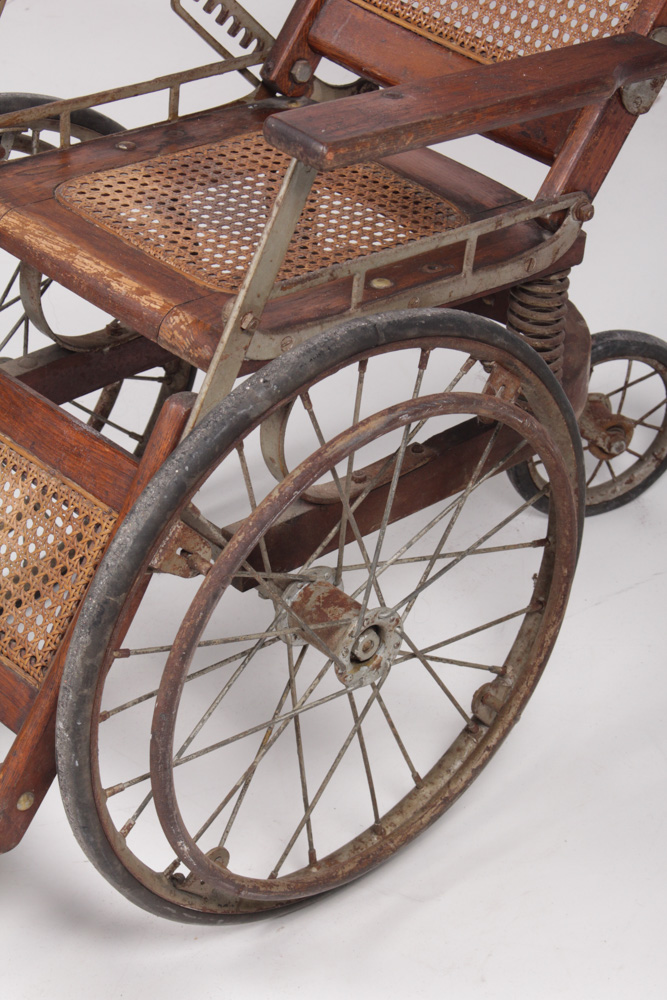 Antique Caned Wheelchair