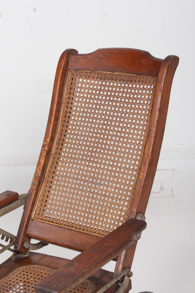 Antique Caned Wheelchair