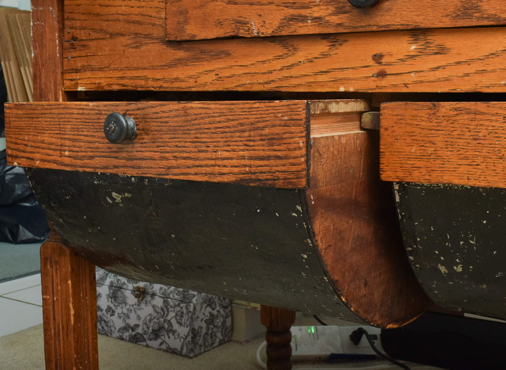 Antique Oak Bakers Table