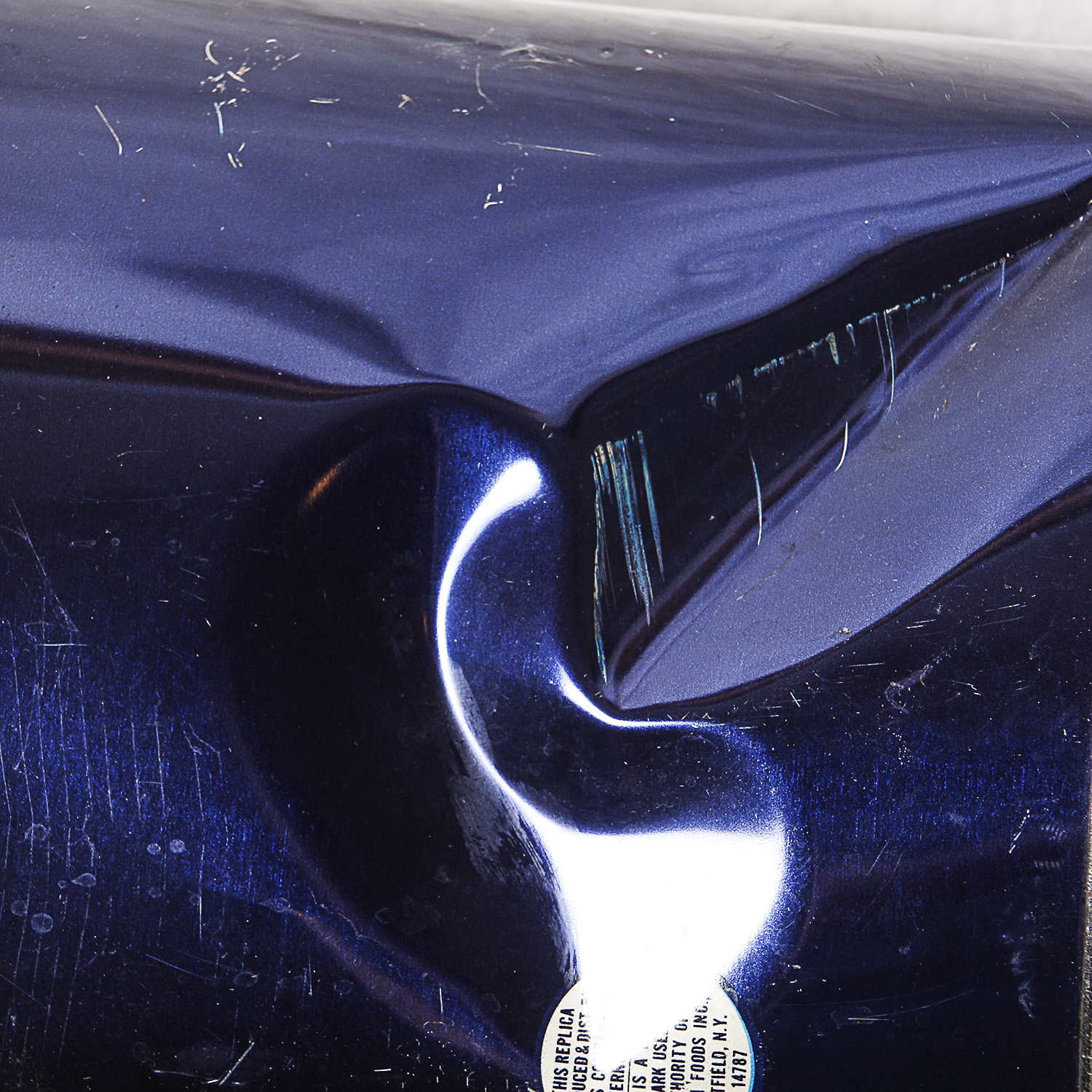 Hand Painted Wine Glasses and Vintage Welch's Grape Jelly Tin