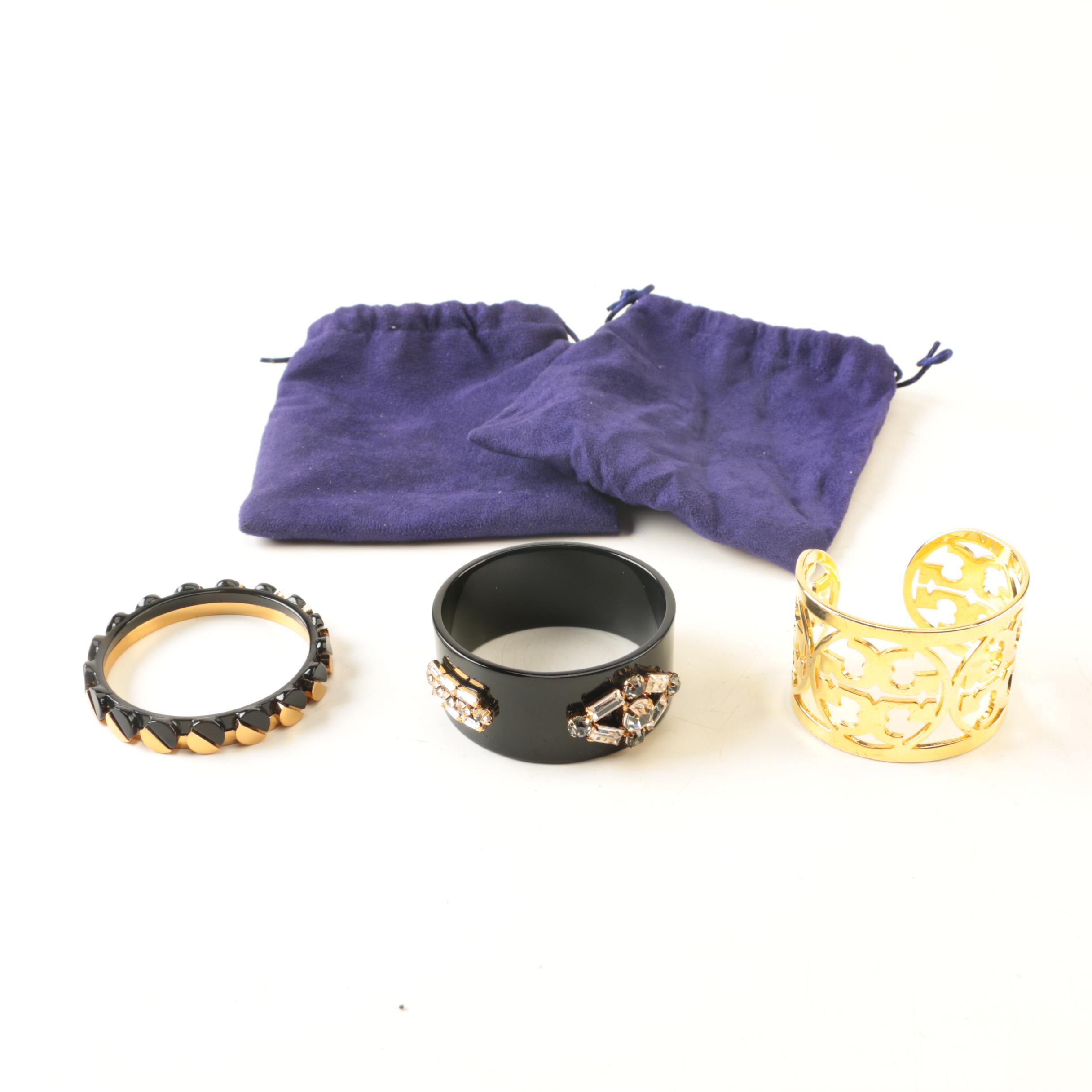 Tory Burch Gold-Tone Enamel and Foil Back Bracelet Assortment