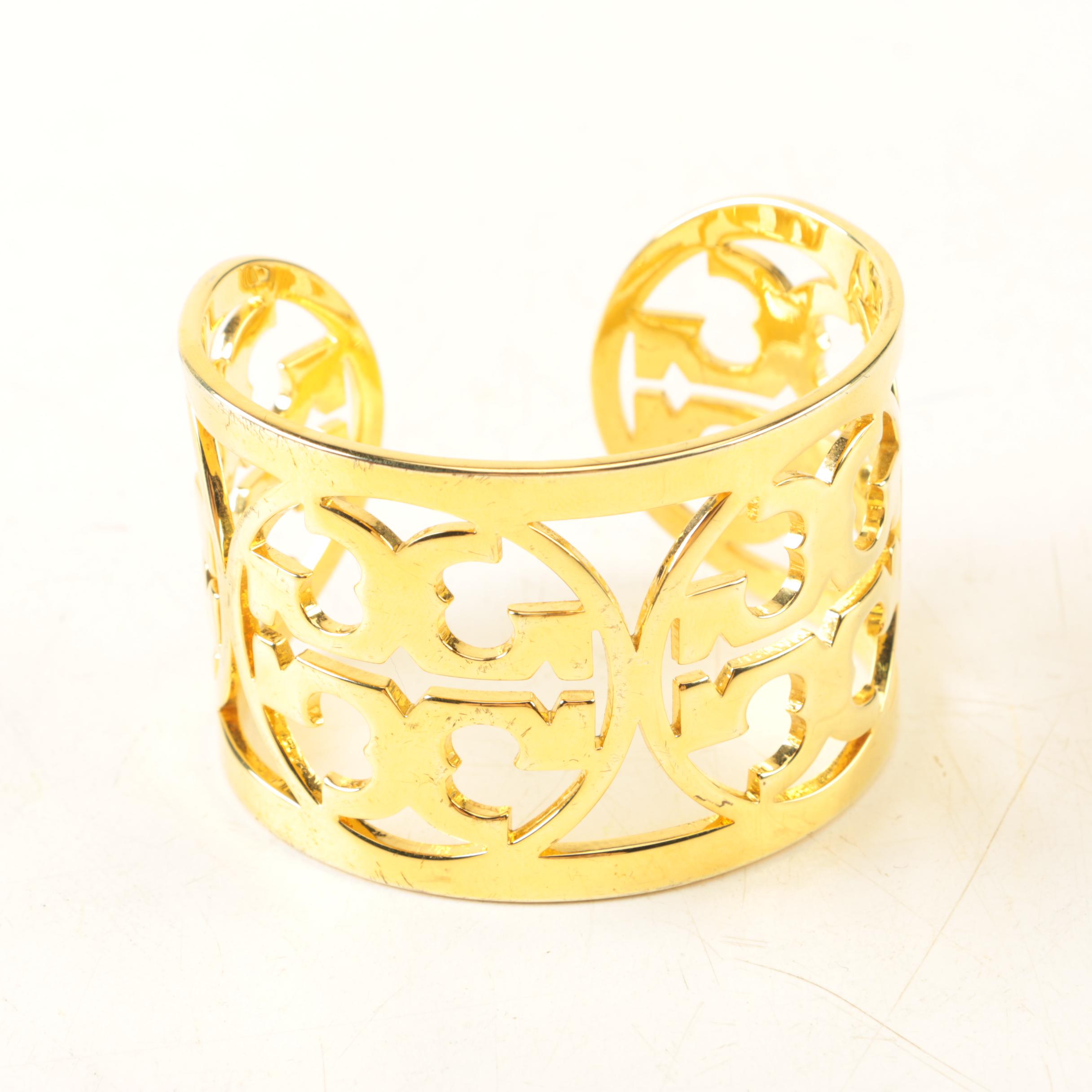 Tory Burch Gold-Tone Enamel and Foil Back Bracelet Assortment