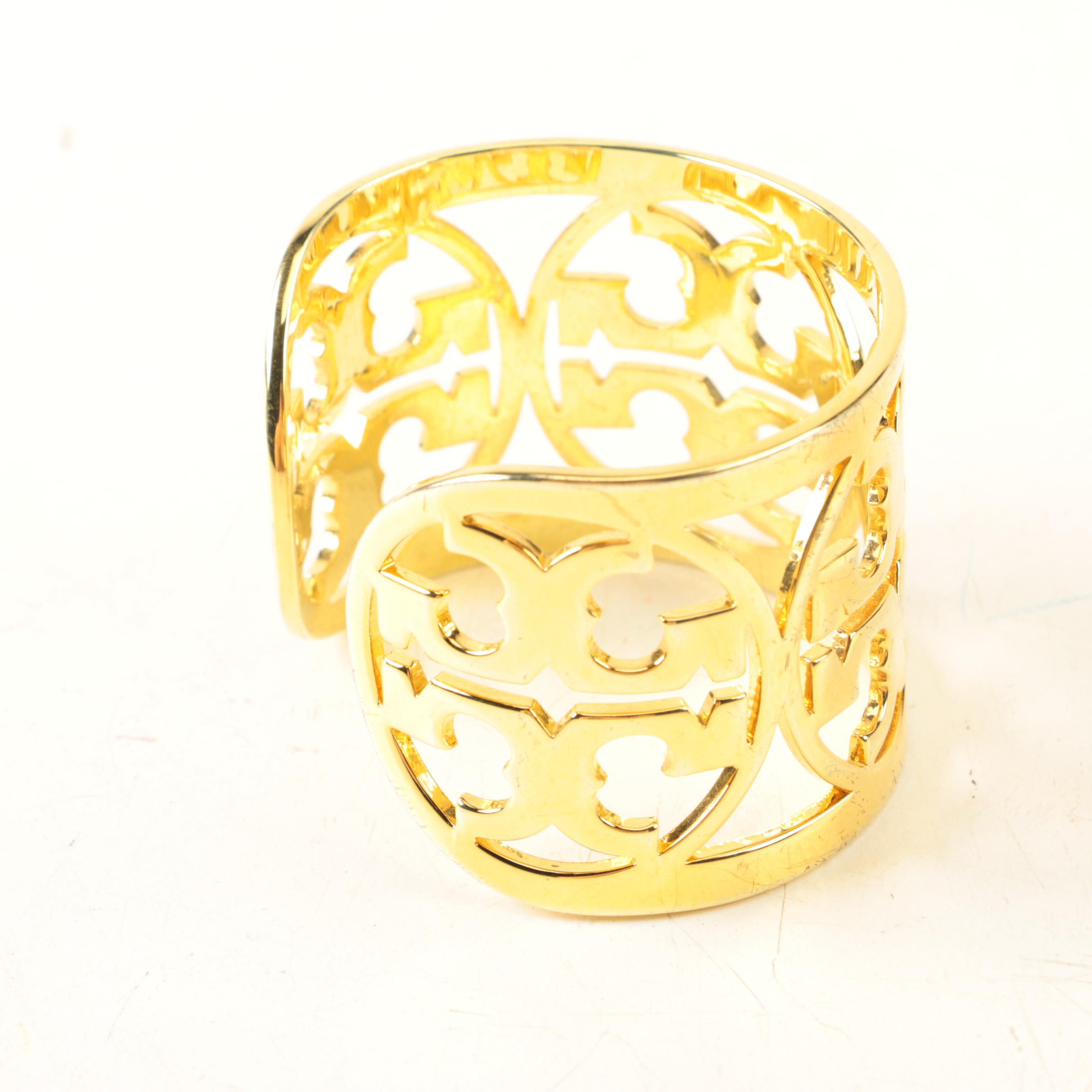 Tory Burch Gold-Tone Enamel and Foil Back Bracelet Assortment