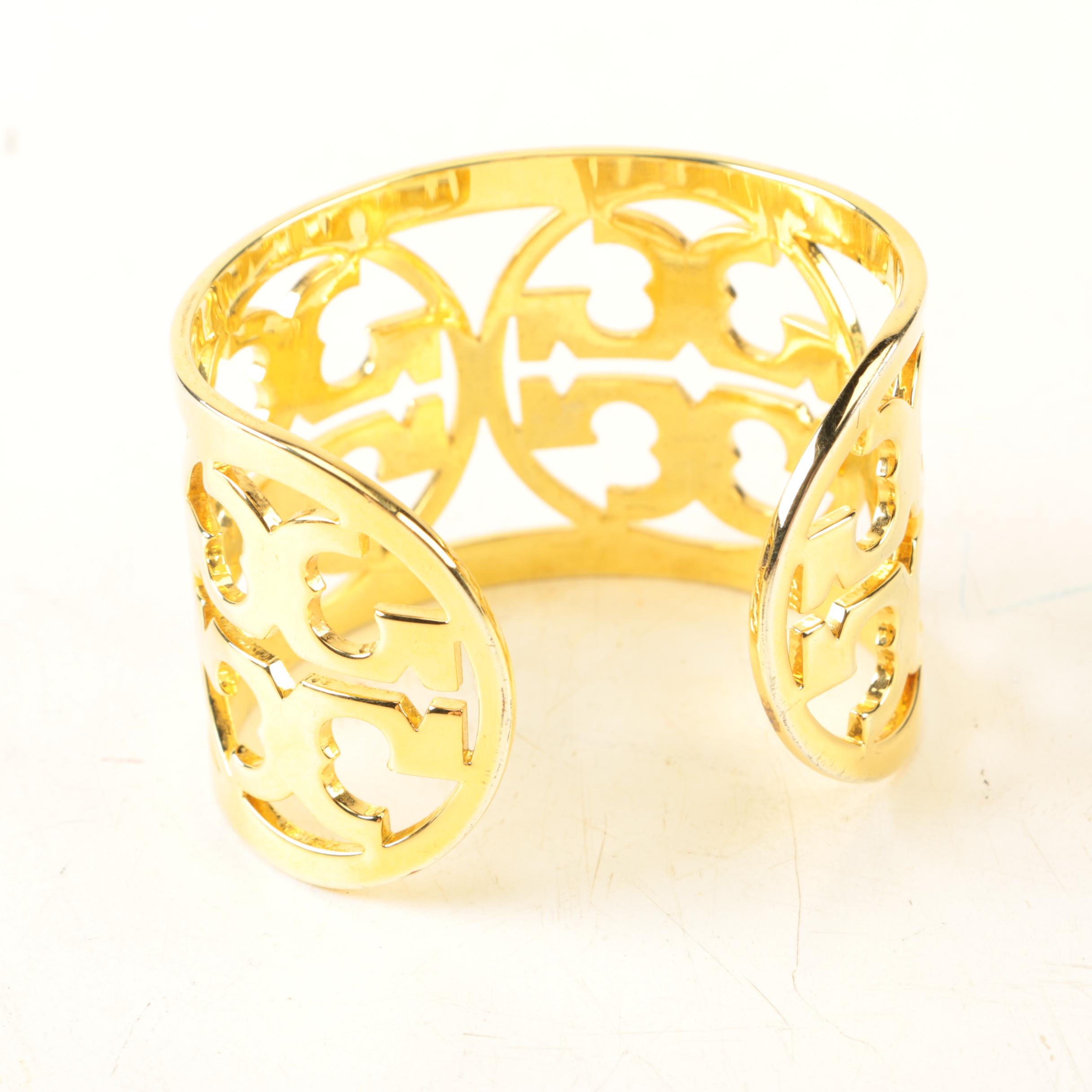 Tory Burch Gold-Tone Enamel and Foil Back Bracelet Assortment