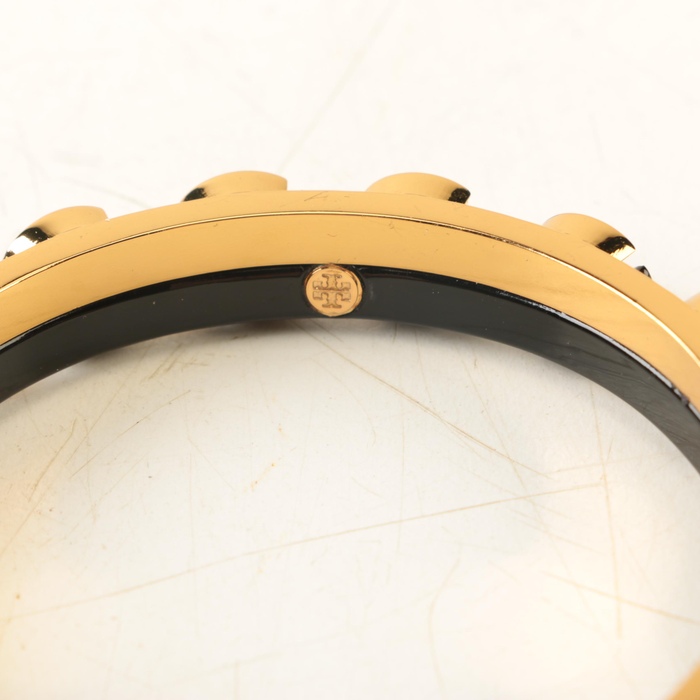 Tory Burch Gold-Tone Enamel and Foil Back Bracelet Assortment