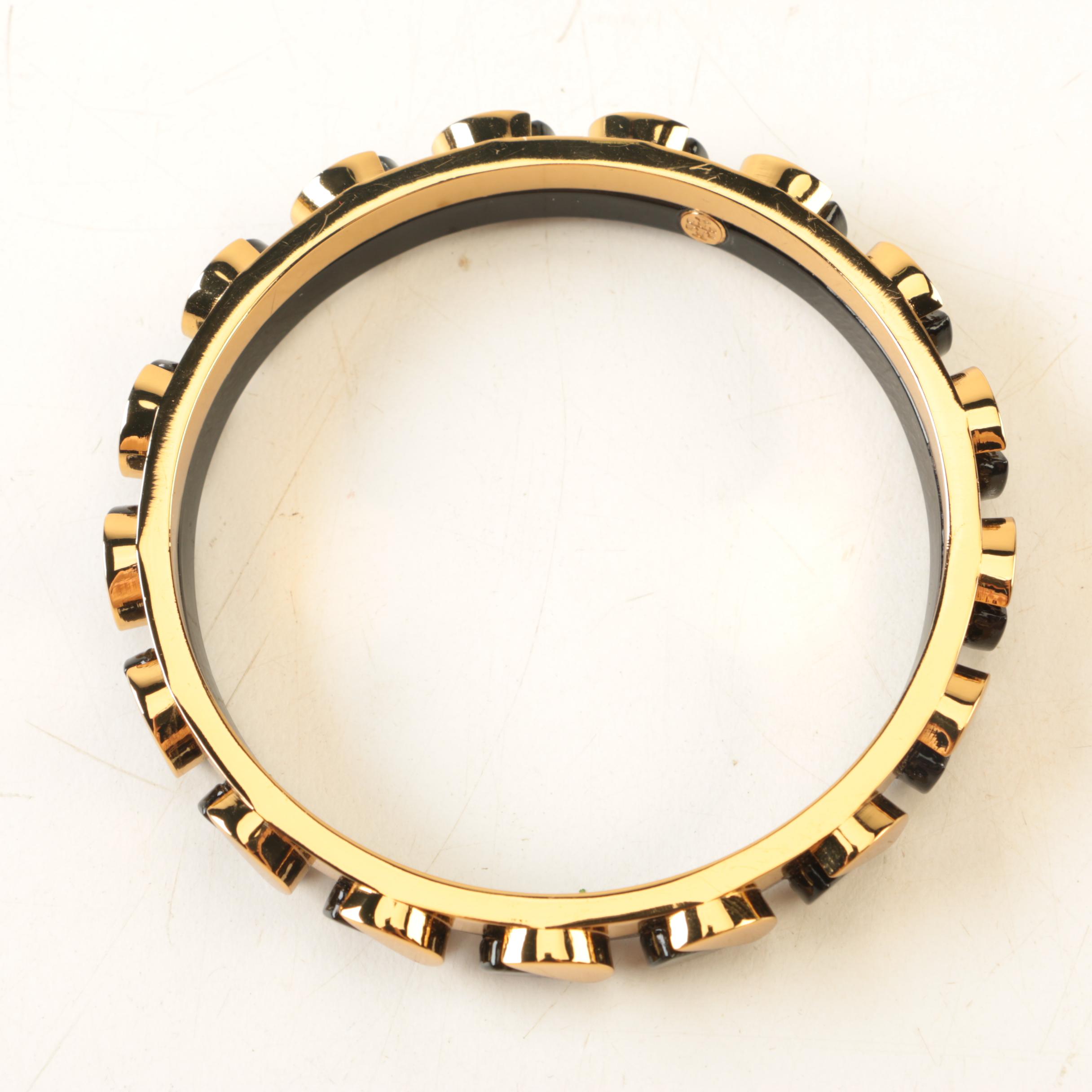 Tory Burch Gold-Tone Enamel and Foil Back Bracelet Assortment