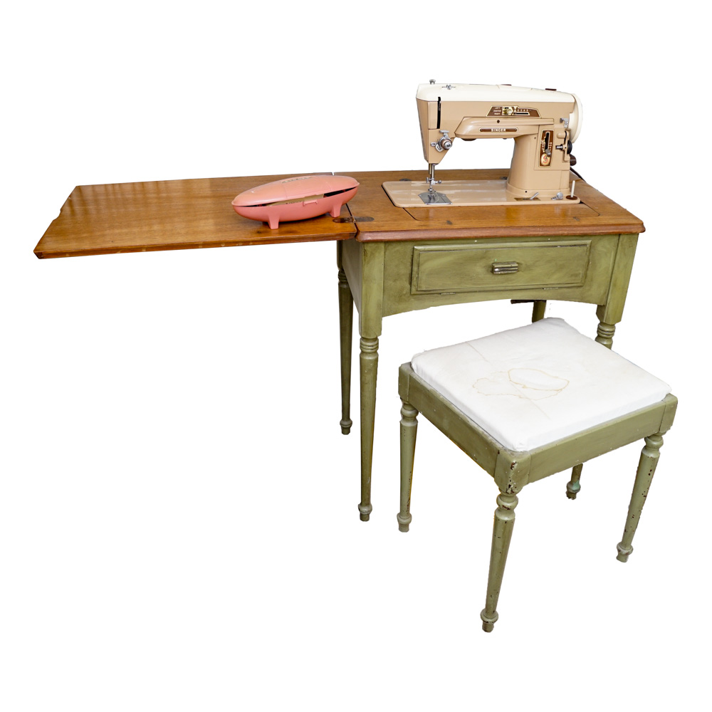 Vintage Singer Sewing Machine Table