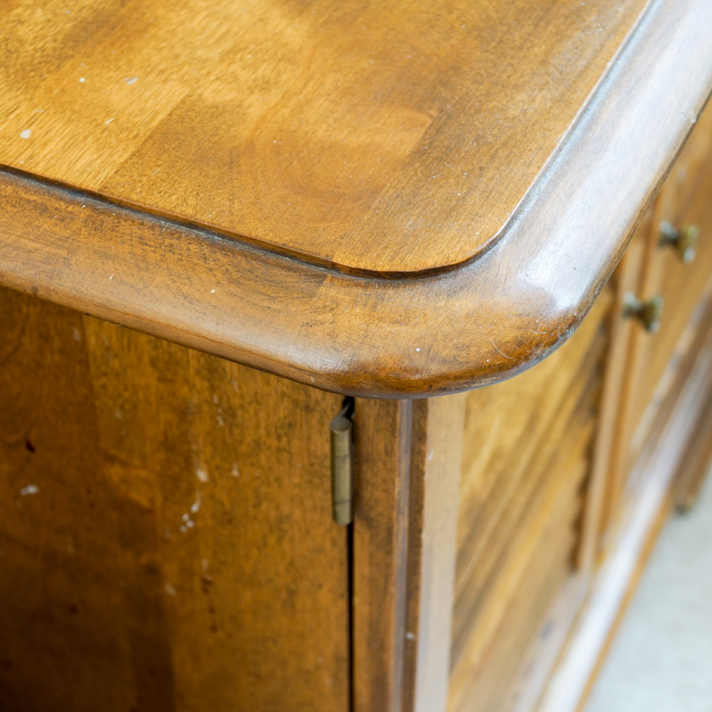 Wood Record Album Cabinet by Ethan Allen