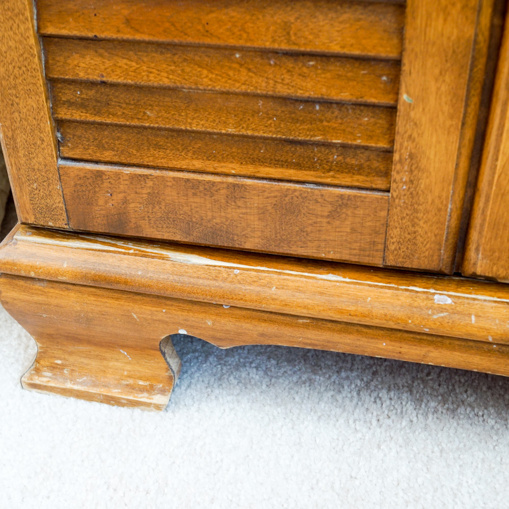 Wood Record Album Cabinet by Ethan Allen