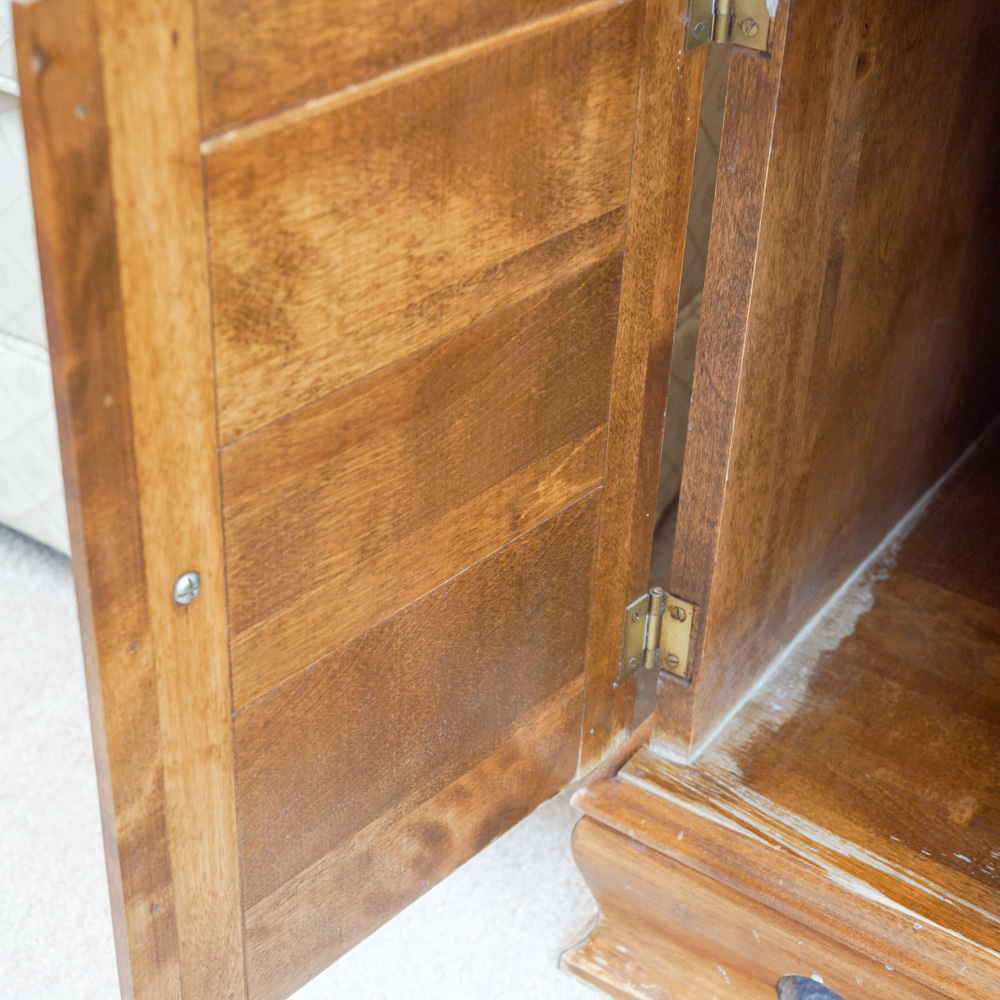 Wood Record Album Cabinet by Ethan Allen