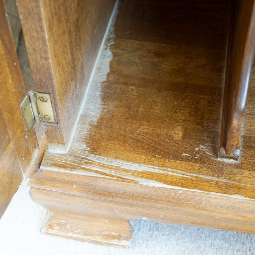 Wood Record Album Cabinet by Ethan Allen