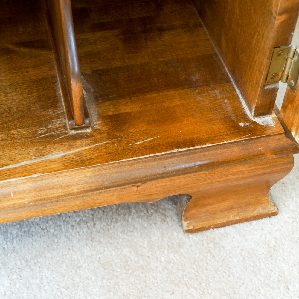 Wood Record Album Cabinet by Ethan Allen