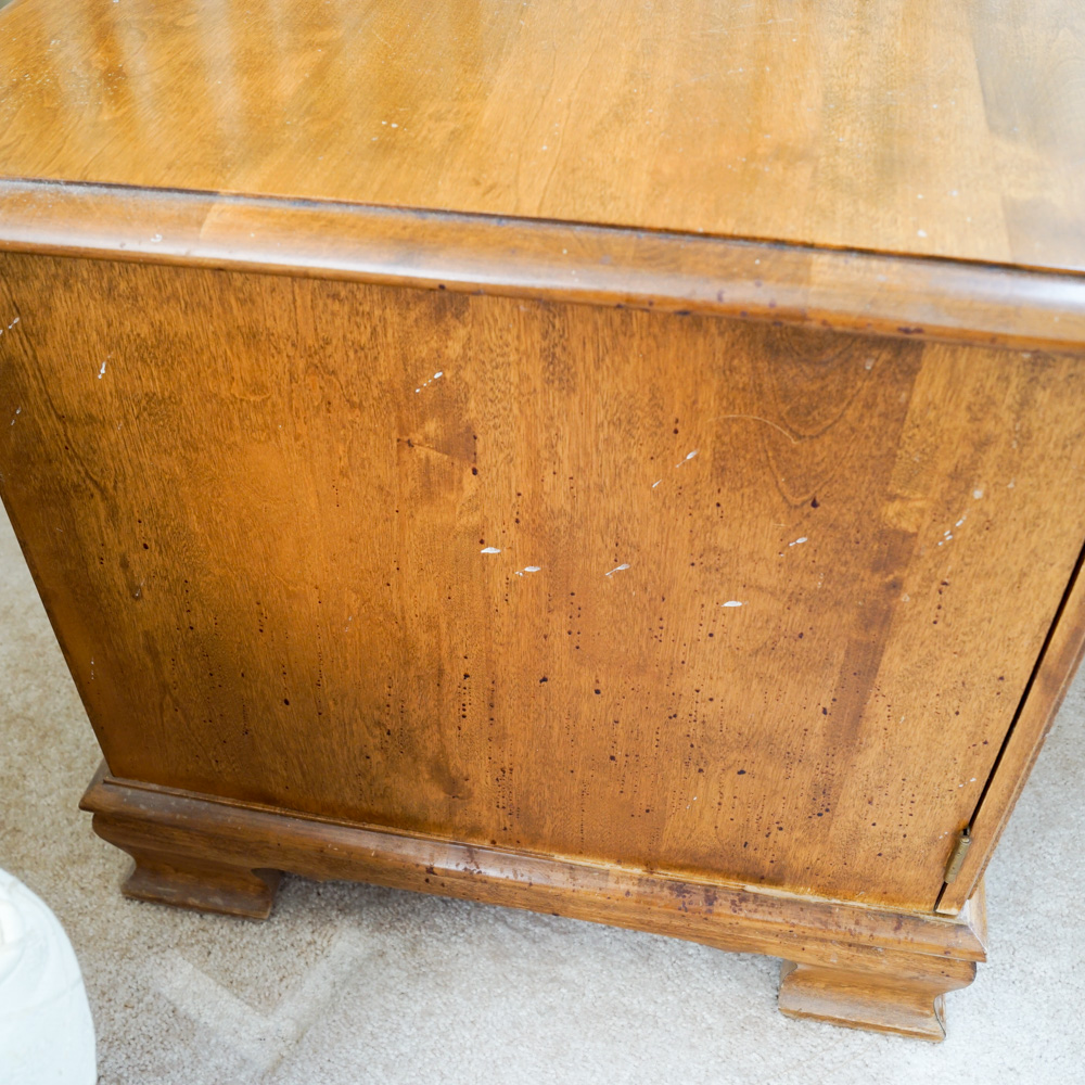 Wood Record Album Cabinet by Ethan Allen