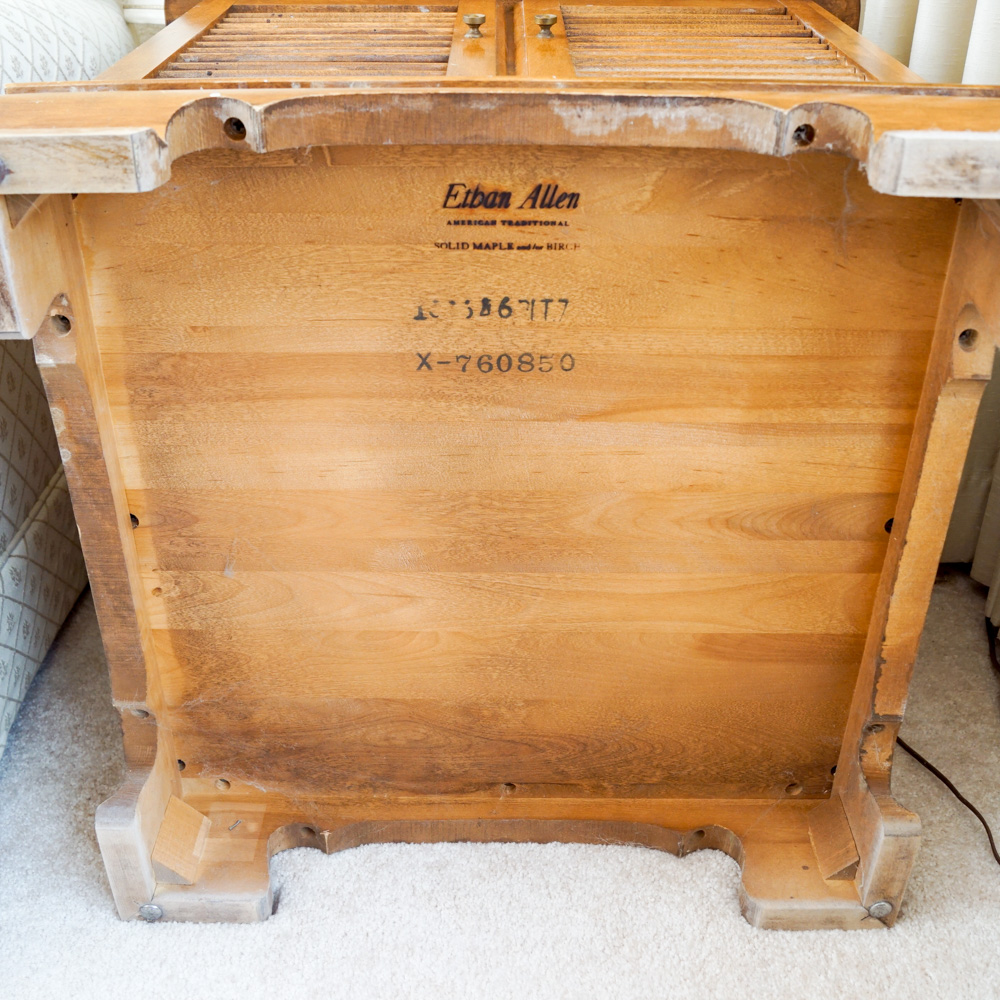 Wood Record Album Cabinet by Ethan Allen