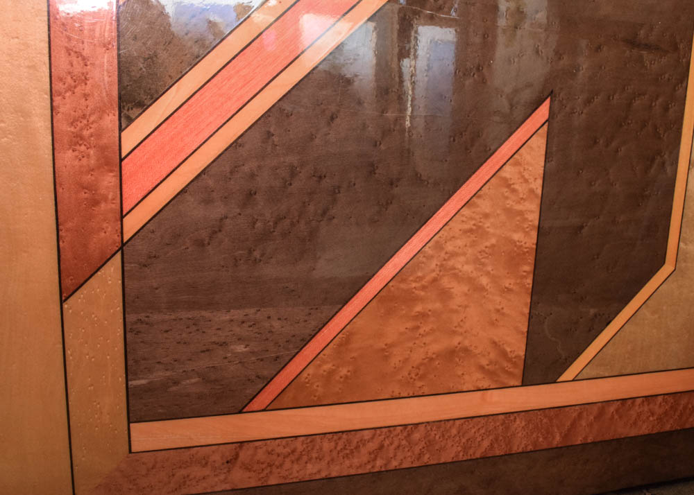 Italian Constantini Pietro Laquered Maple and Burlwood Dining Set