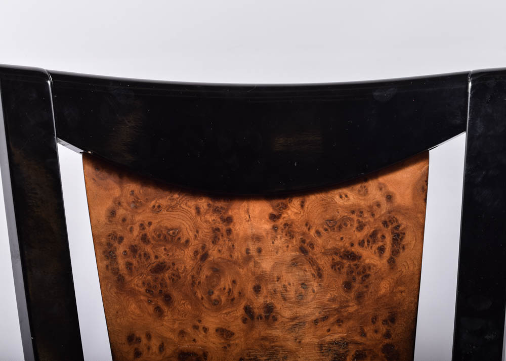 Italian Constantini Pietro Laquered Maple and Burlwood Dining Set