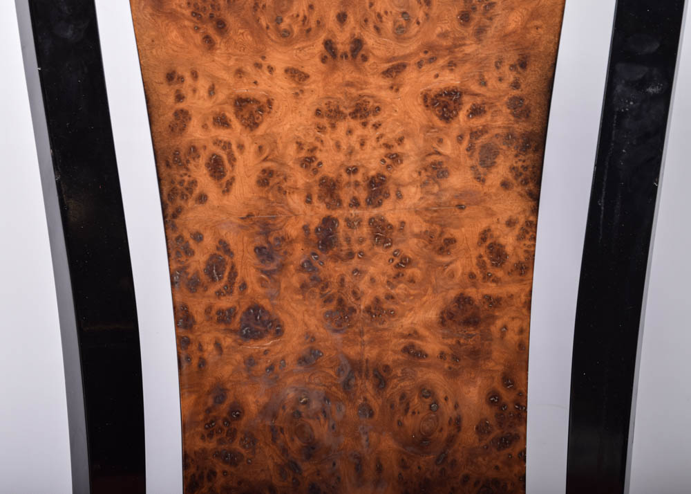 Italian Constantini Pietro Laquered Maple and Burlwood Dining Set