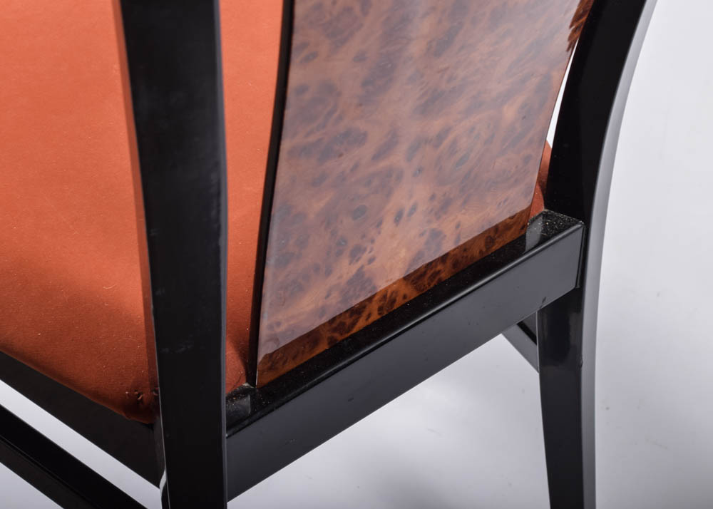 Italian Constantini Pietro Laquered Maple and Burlwood Dining Set