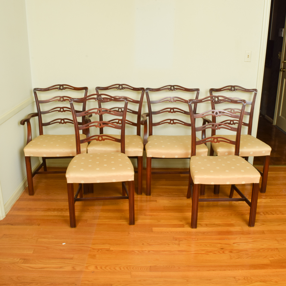 Chippendale Style Ribbon Back Dining Chairs