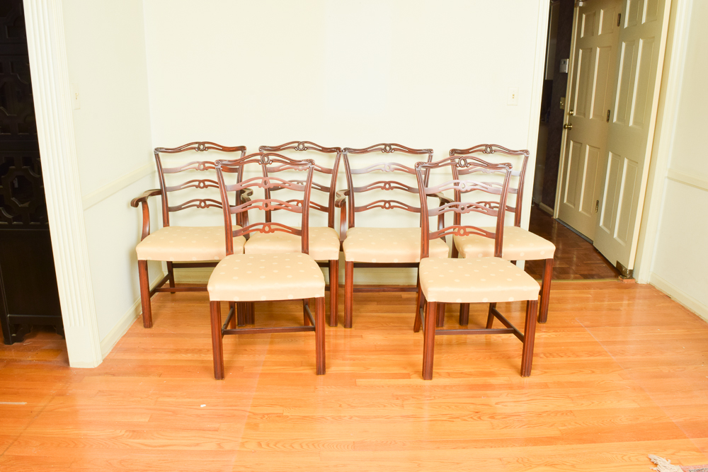 Chippendale Style Ribbon Back Dining Chairs