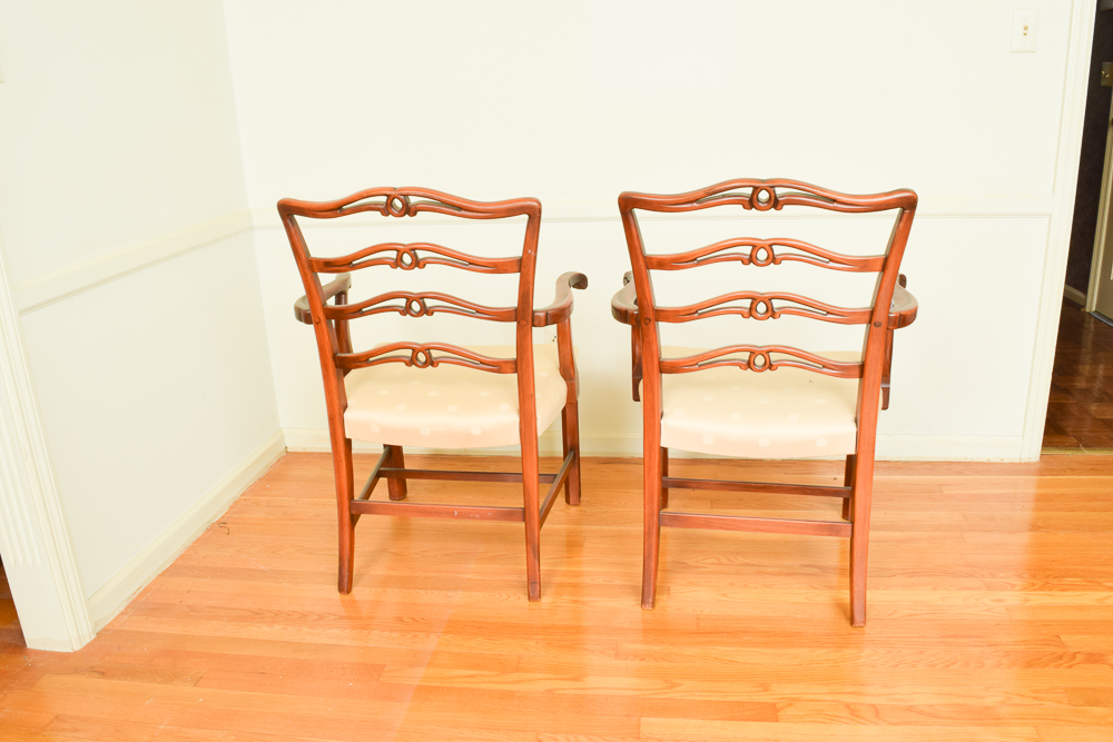 Chippendale Style Ribbon Back Dining Chairs