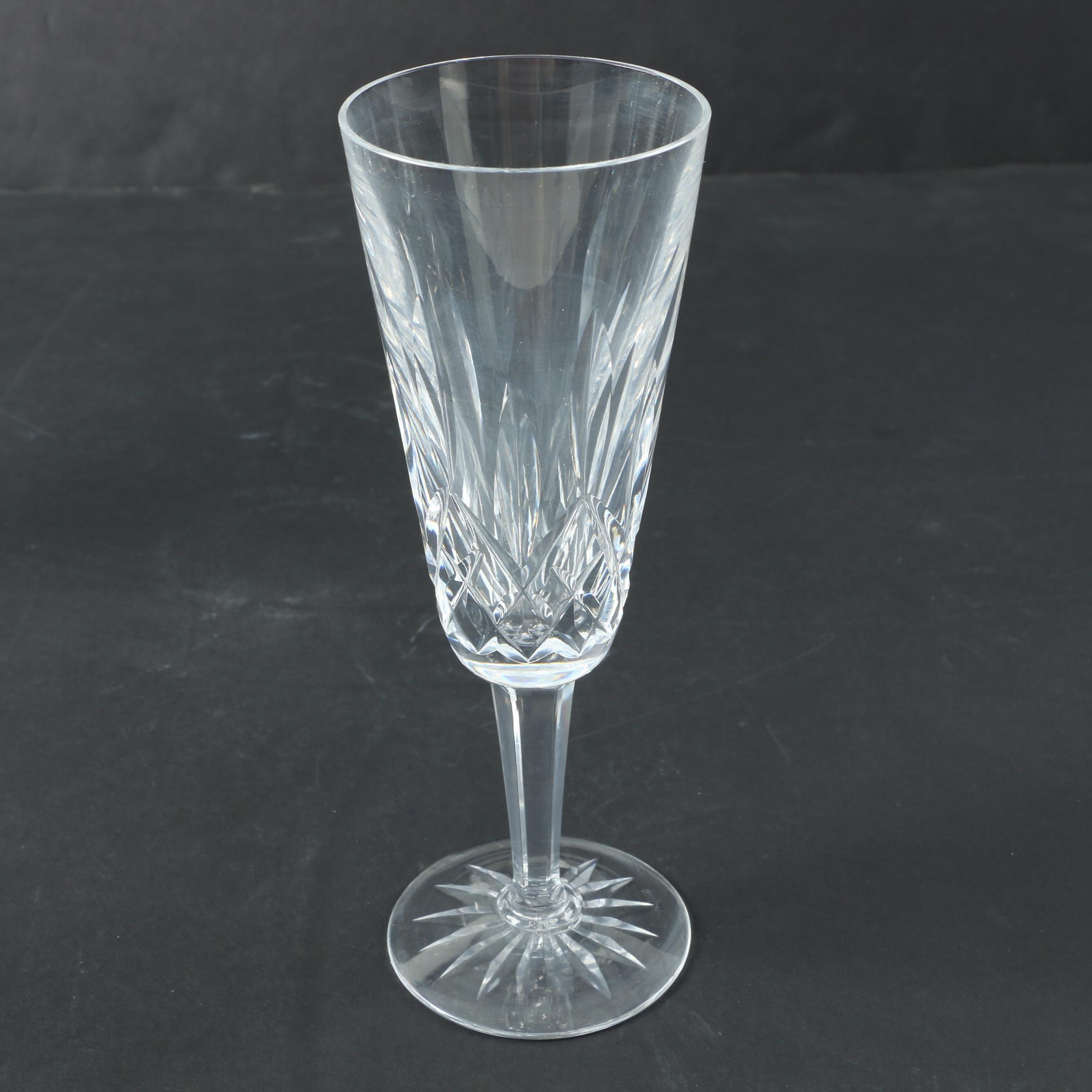 Waterford Crystal "Lismore" Fluted Champagne Glasses
