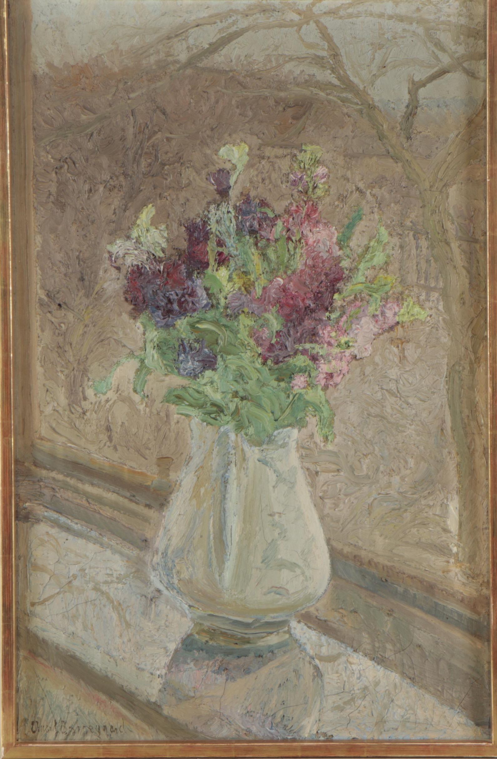 Eduard Borregaard Oil Painting of Floral Still Life