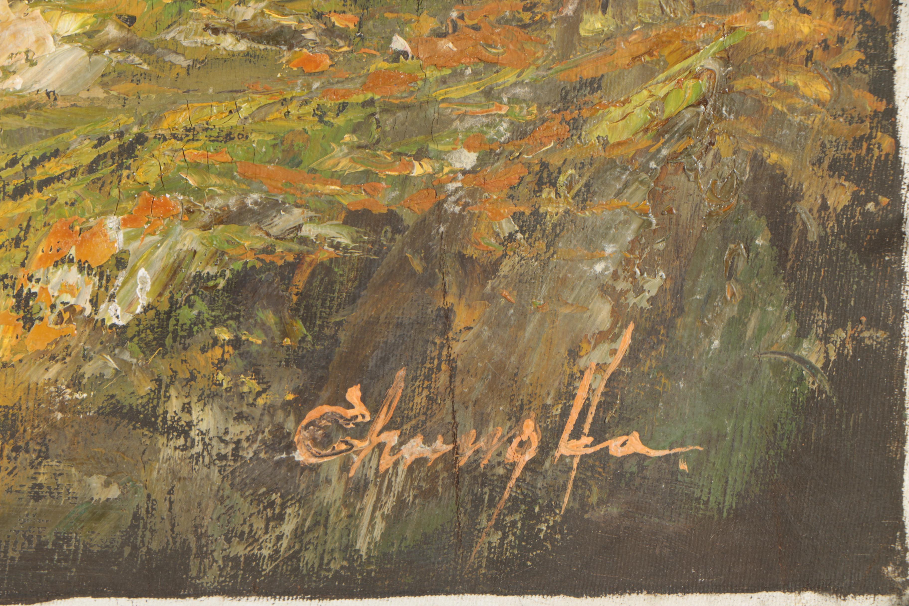 Oil Painting of Mountainous Landscape