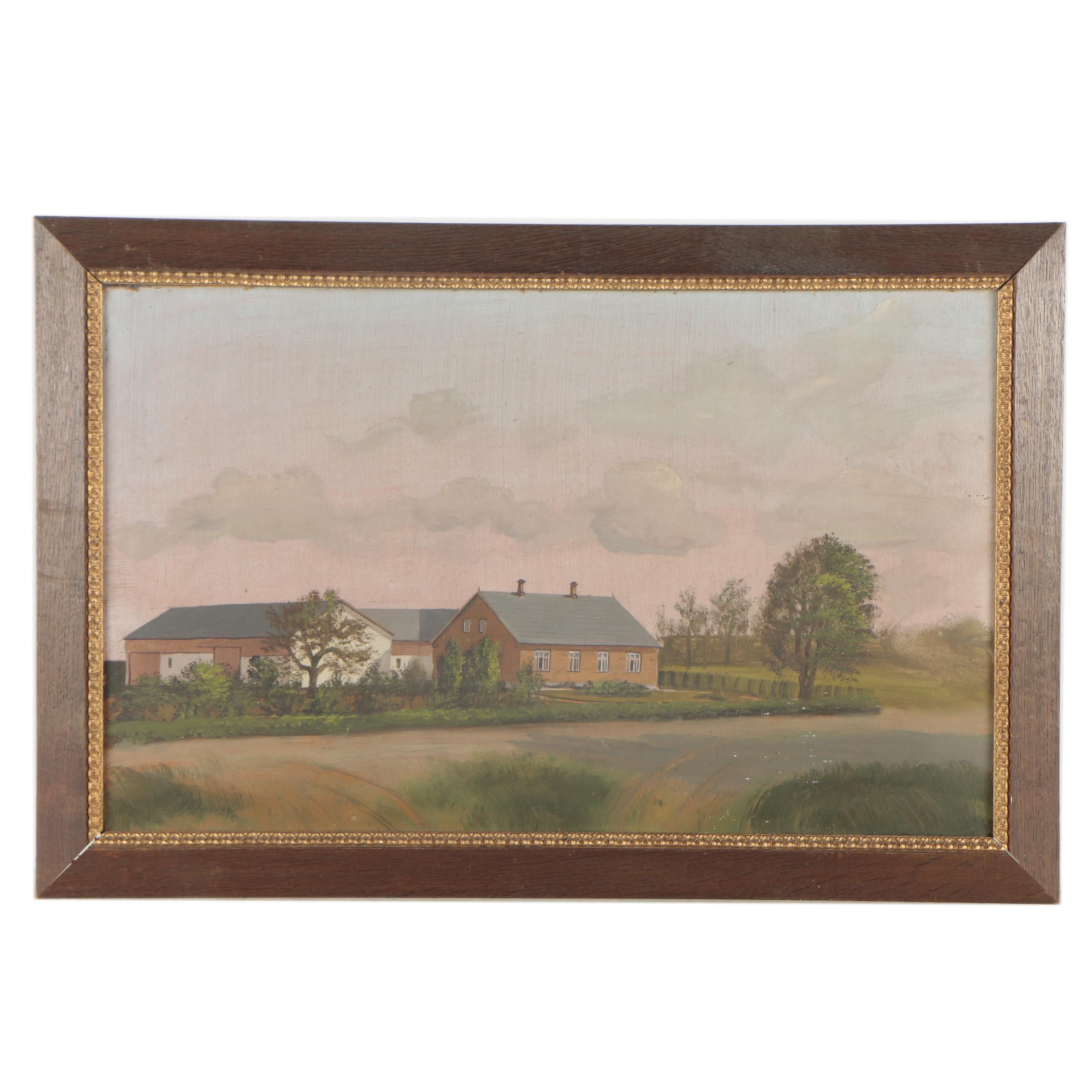 Oil Painting of a House