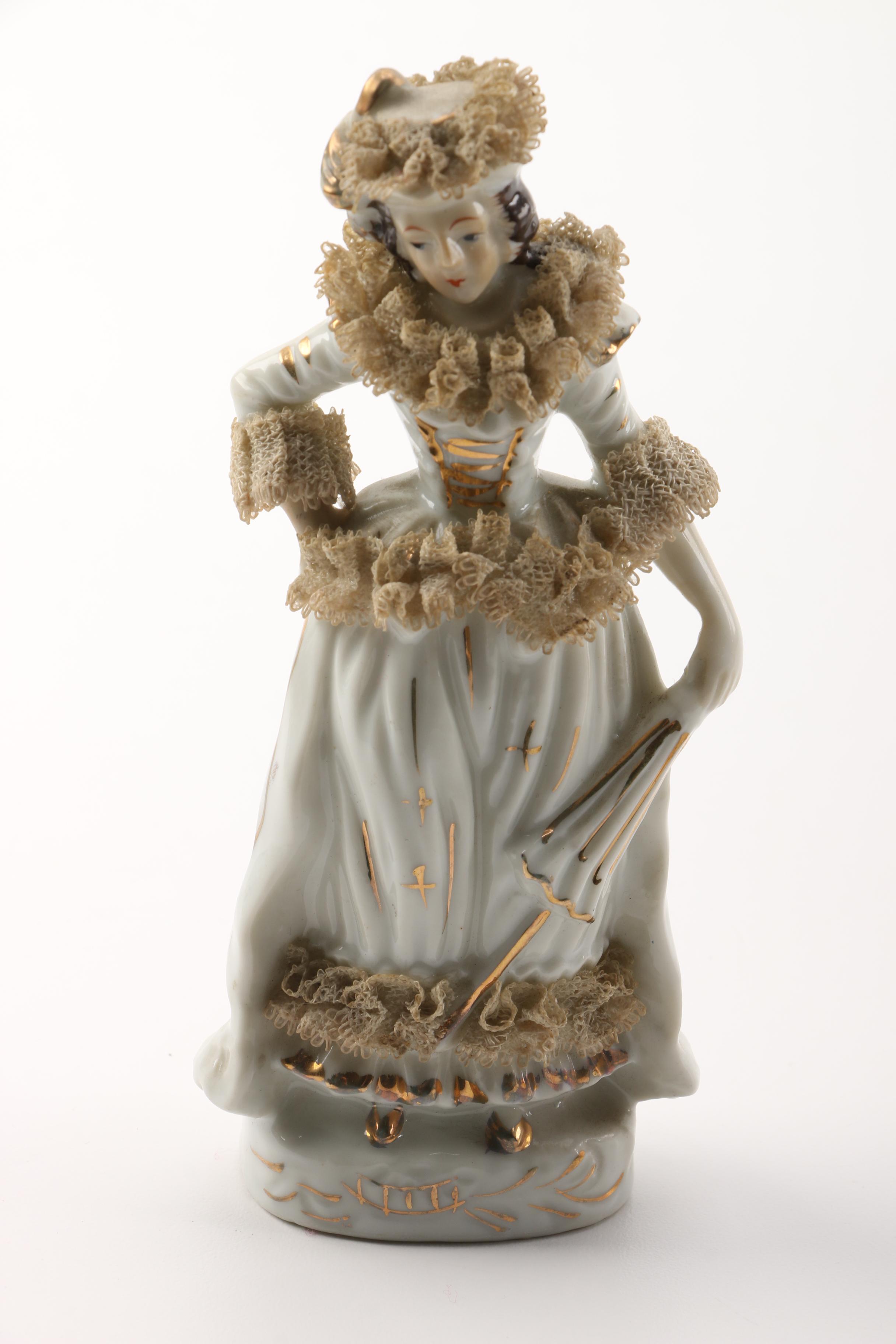 Hand-Painted Porcelain Figurines of Women by "Artmark", "Relco" and More