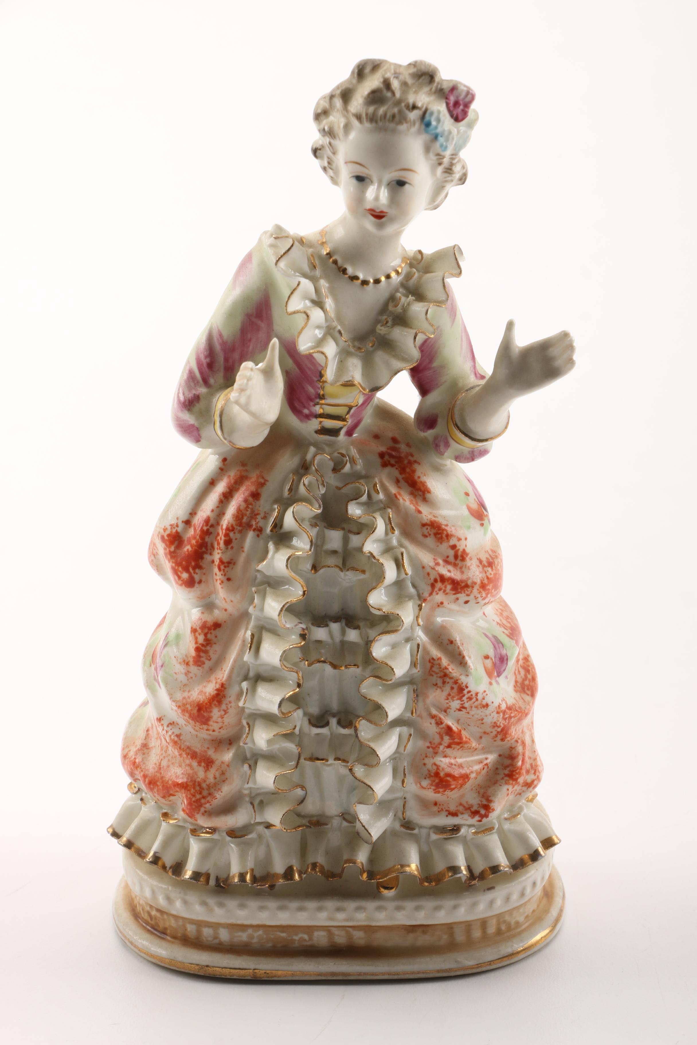 Hand-Painted Porcelain Figurines of Women by "Artmark", "Relco" and More