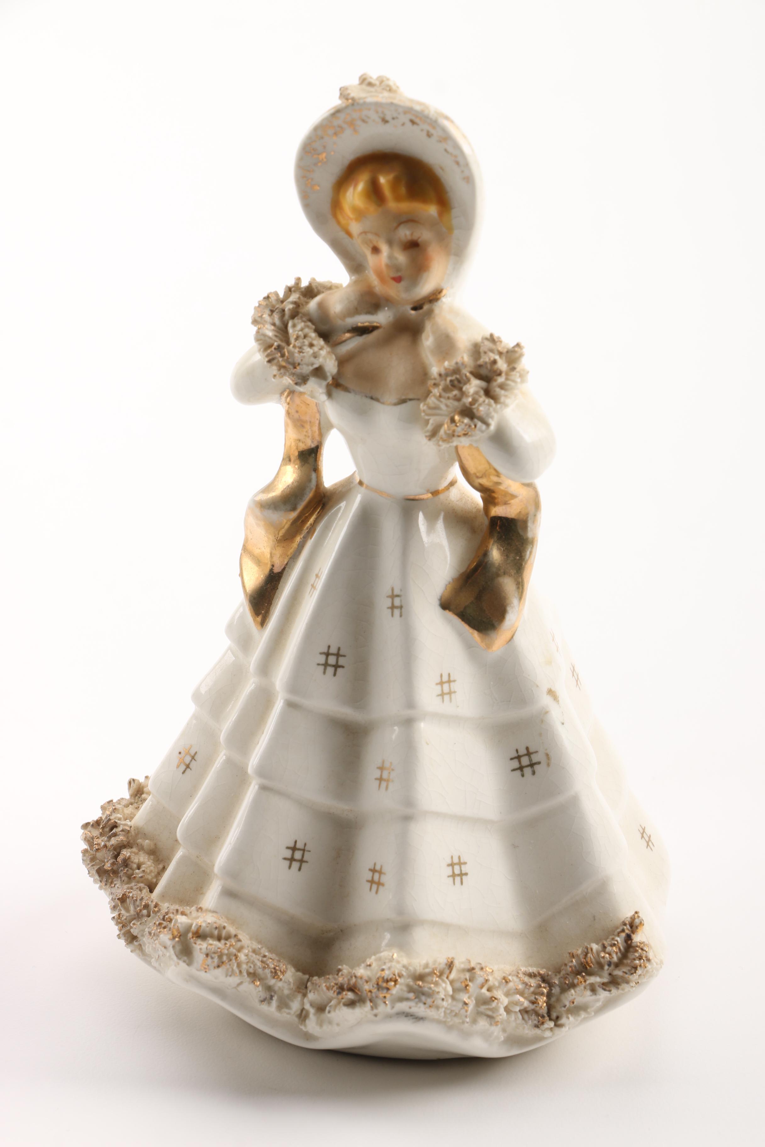 Hand-Painted Porcelain Figurines of Women by "Artmark", "Relco" and More